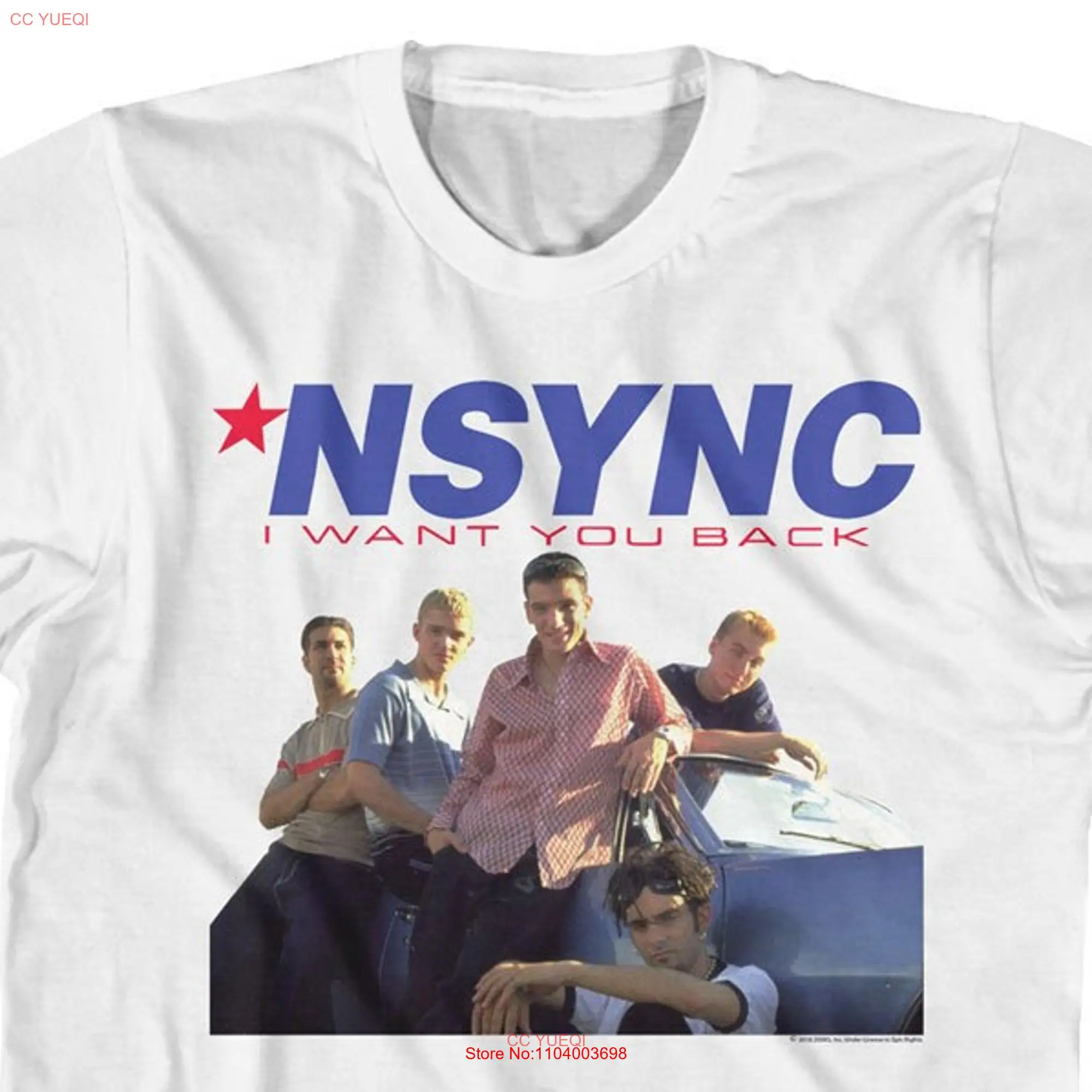 NSYNC I Want You Back White T Shirt long or short sleeves