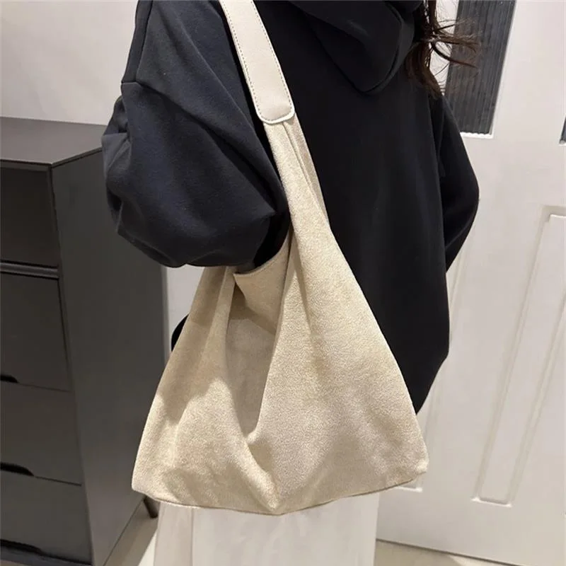 Large Capacity Tote Bag Women\'s New Trendy Shoulder Bag Simple and Versatile Commuter Bag Fashion Trendy Student Classroom Bag