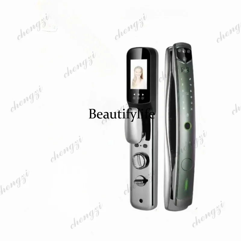 Customized graffiti smart door lock Remote video intercom facial recognition password Hotel smart lock