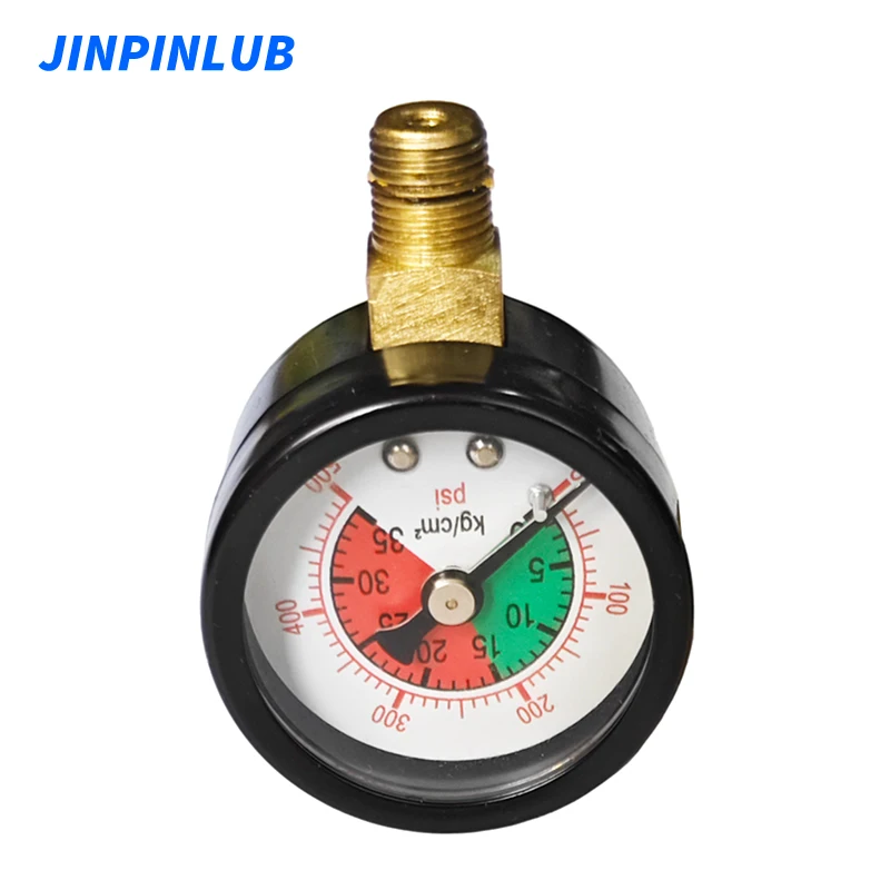 JINPINLUB 600psi 35 bar dry piezometer Dial Plate vertical Pressure Gauge For Centralized Lubricating Pump