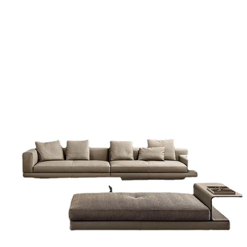 Italian leather first layer cowhide modern simple floor sofa living room