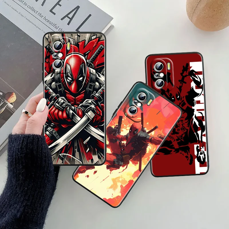 Death Attendant Marvel Fashion For Xiaomi Redmi 9A 9C 9AT 10C 9 9T 10 12C 13C A3 12 K60 A1 K50 K40 5G Black Cover Phone Case