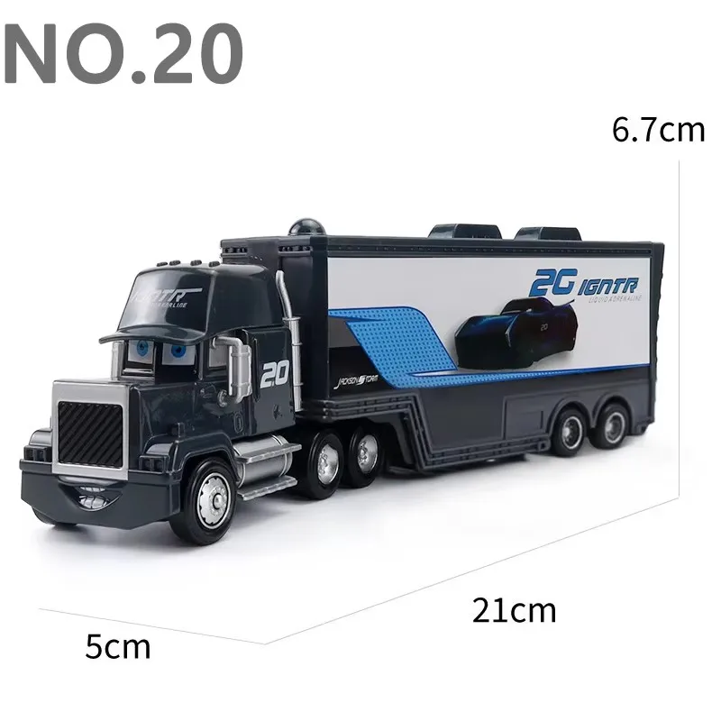 Autospielzeug-Hauler Jackson Storm Lightning McQueen Murray Clutchburn's Hauler Legierungs-Druckguss-Modell Container-Hauler Spielzeug-LKW – Detail 11