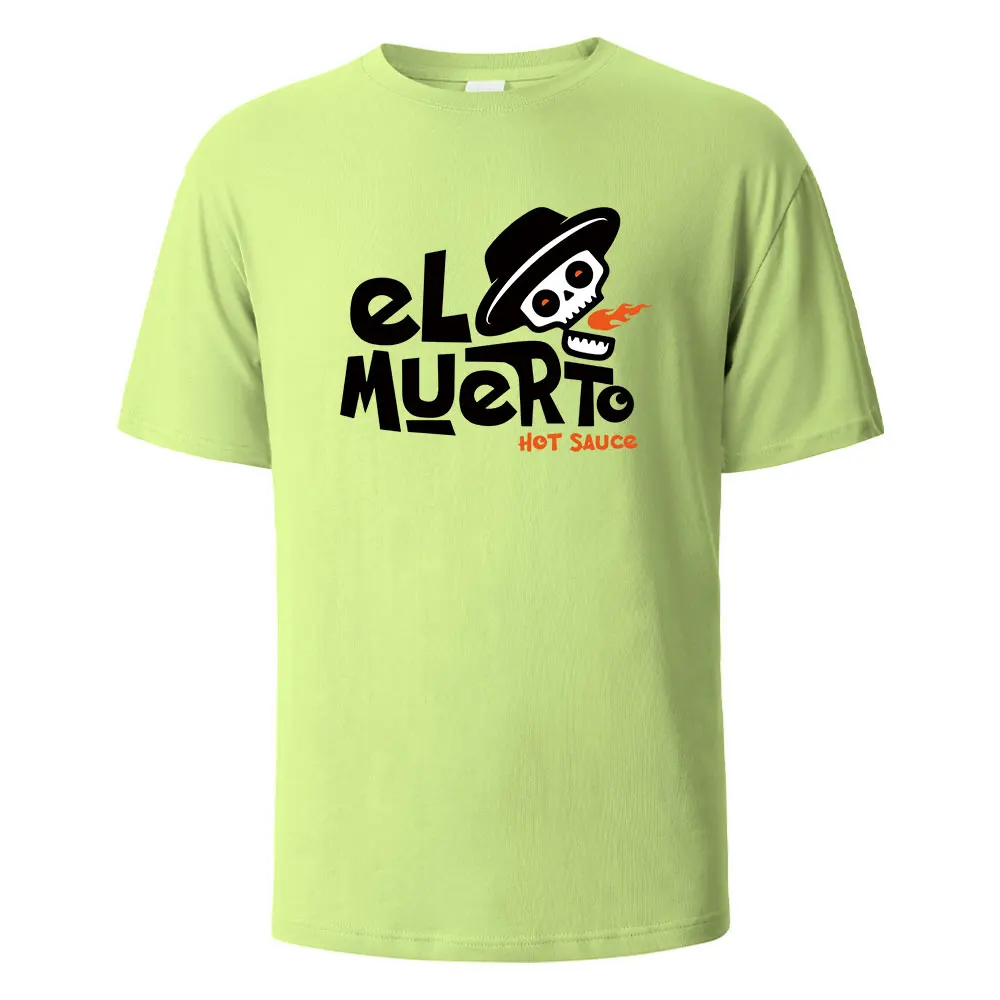 

Funny Hip-Hop Skull Printing T-shirt For Men Wowen 100% Cotton Summer Breathable Tops O-neck Oversize Basic Tees Men's ClothingZ