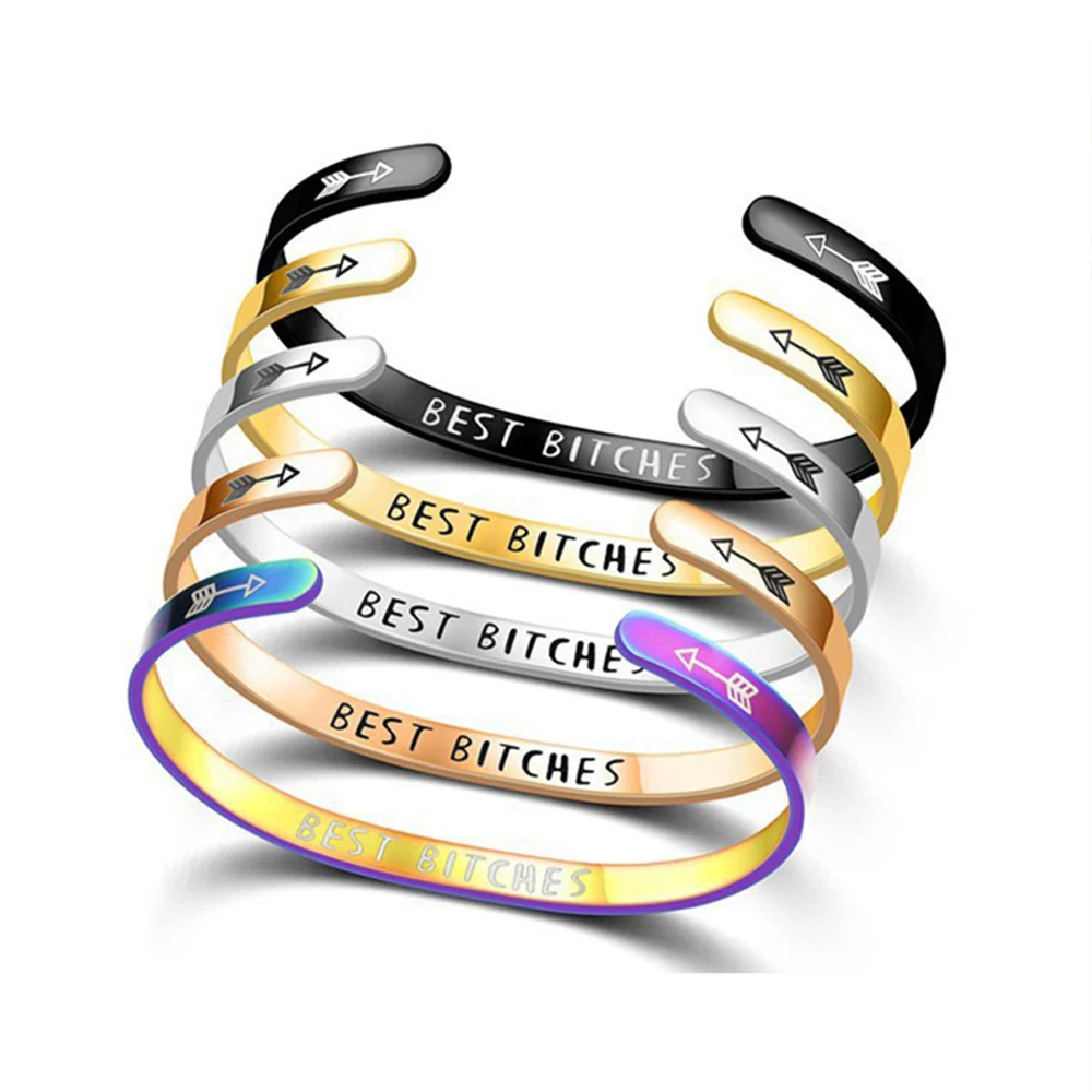 

Personalization Bracelet for Women Custom Engraved Name Text Coordinate Mantra Bangle Cuff Stainless Steel Jewelry Women Gift