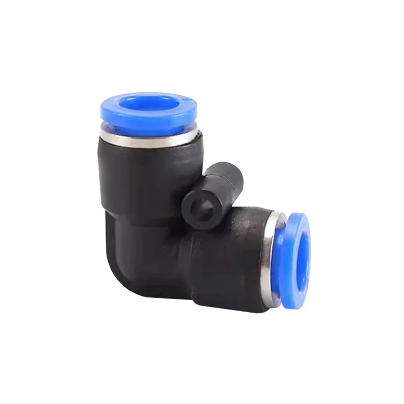 10/50PCS PV Series Push-in Pneumatic Elbow Connector 90° 4/6/8/10/12mm Quick Fitting for Compressor Air Water Plastic Tubing