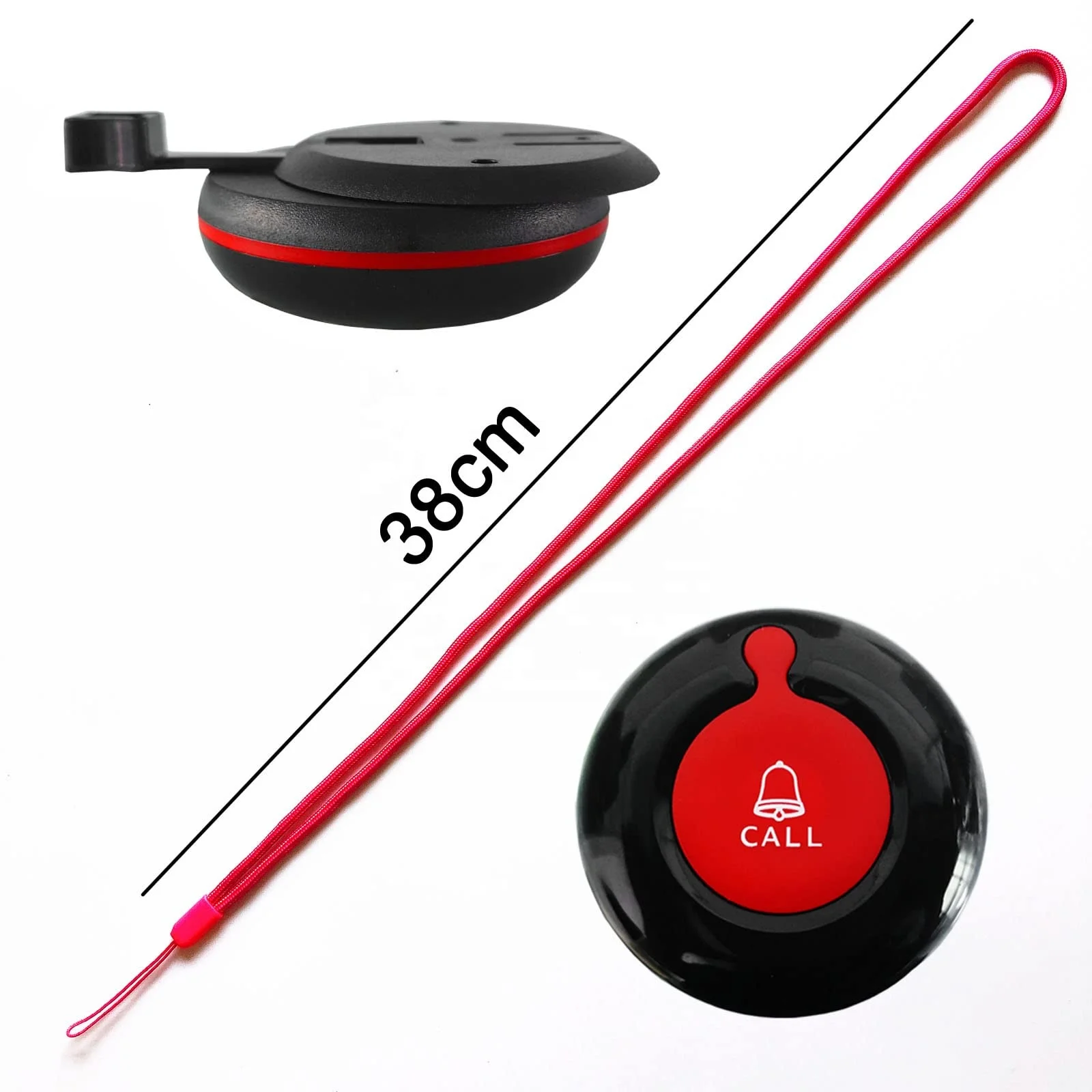 Wireless Caregiver Pager Nurse Calling System 1000+ft Call Bell Patients With 1 Receiver 10 Caregiver Call Buttons for Clinic