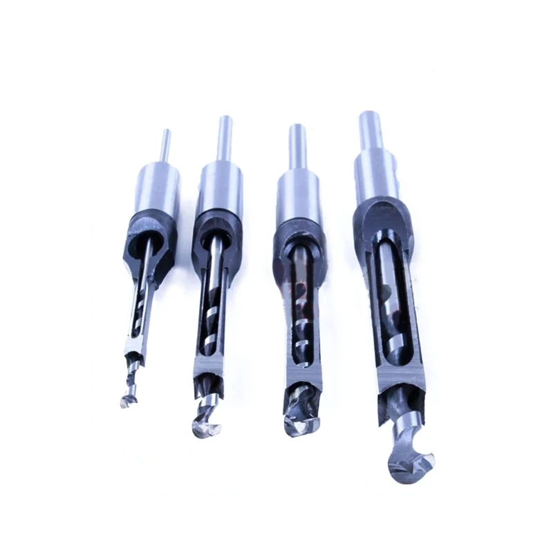 Set punte per scalpello per mortasa con quadrato precisione, 6 strumenti per lavorazione del legno