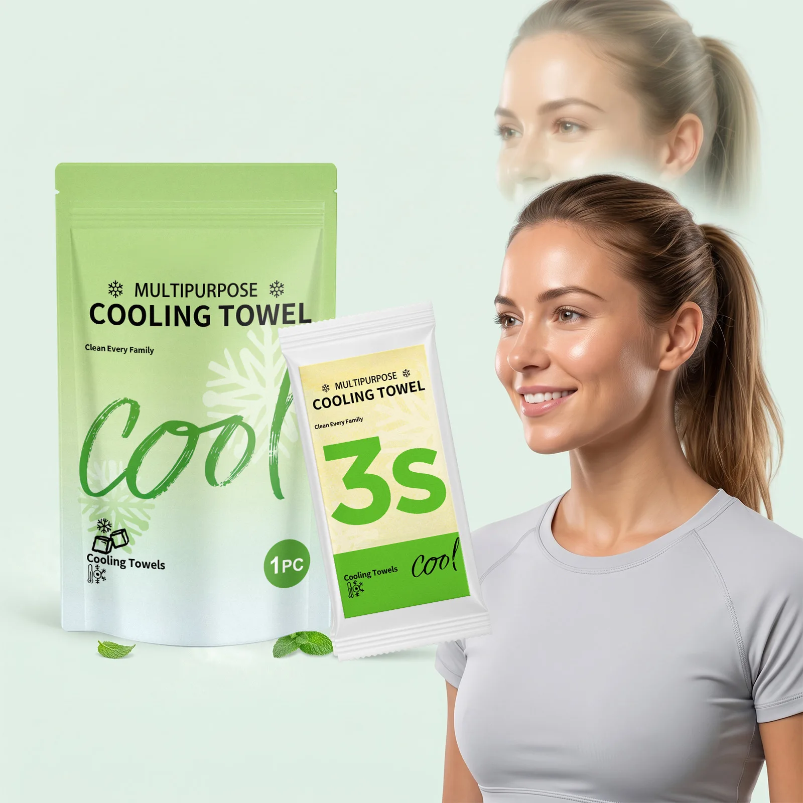 New Dispoable Quick Drying Neck Wraps Ice Towel Soft Breathable Cold Towel Sports Running Yoga Gym Club Sports view 5