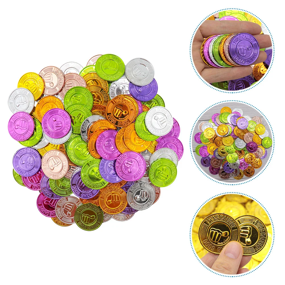 

100 Pcs Carnival Coins Pirate Theme Play Treasure Party Decorations Fake Board Game Jewelry Child