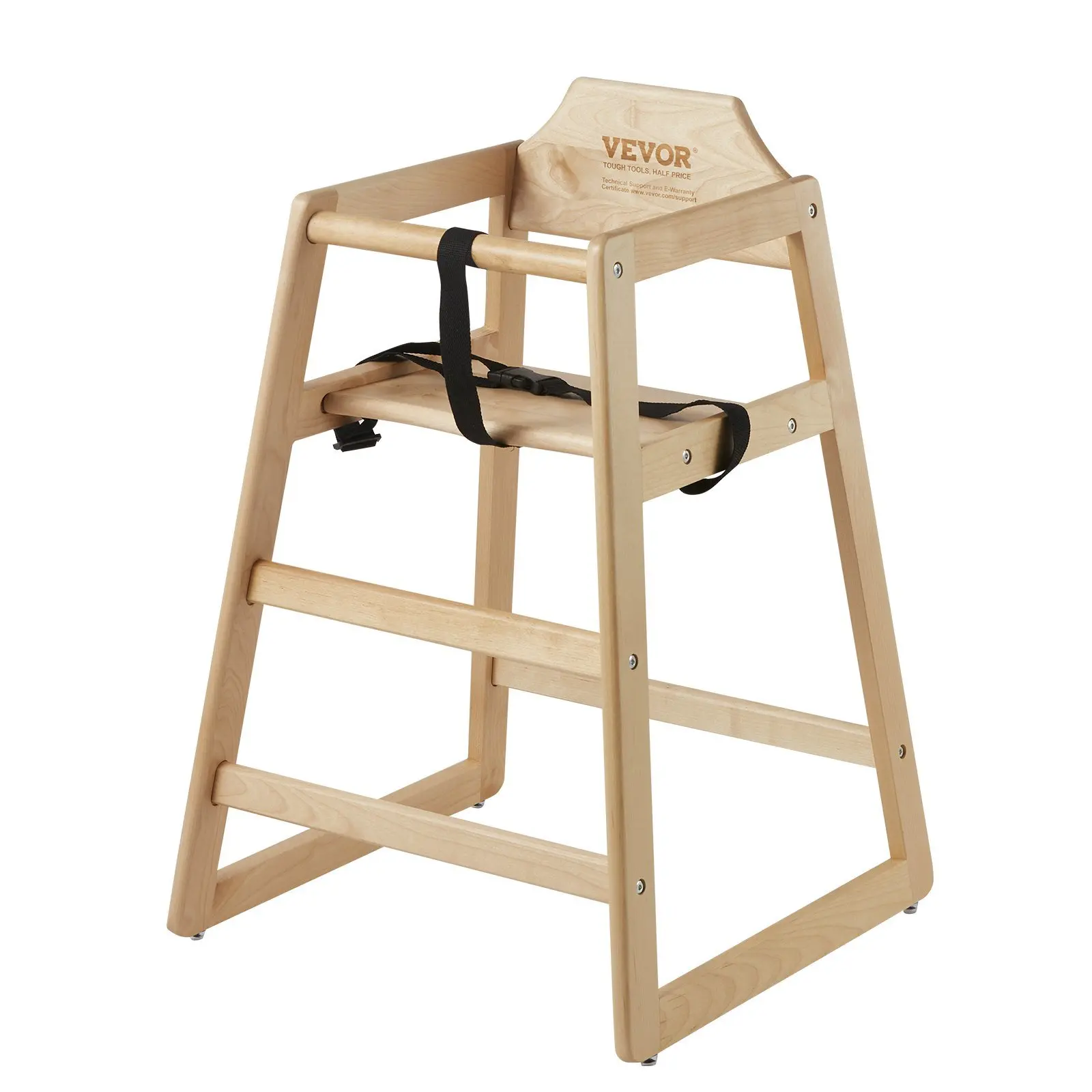 

Wooden High Chair for Babies & Toddlers, Double Solid Wood Feeding Chair, Eat & Grow Portable High Chair, Compact Toddler Chair