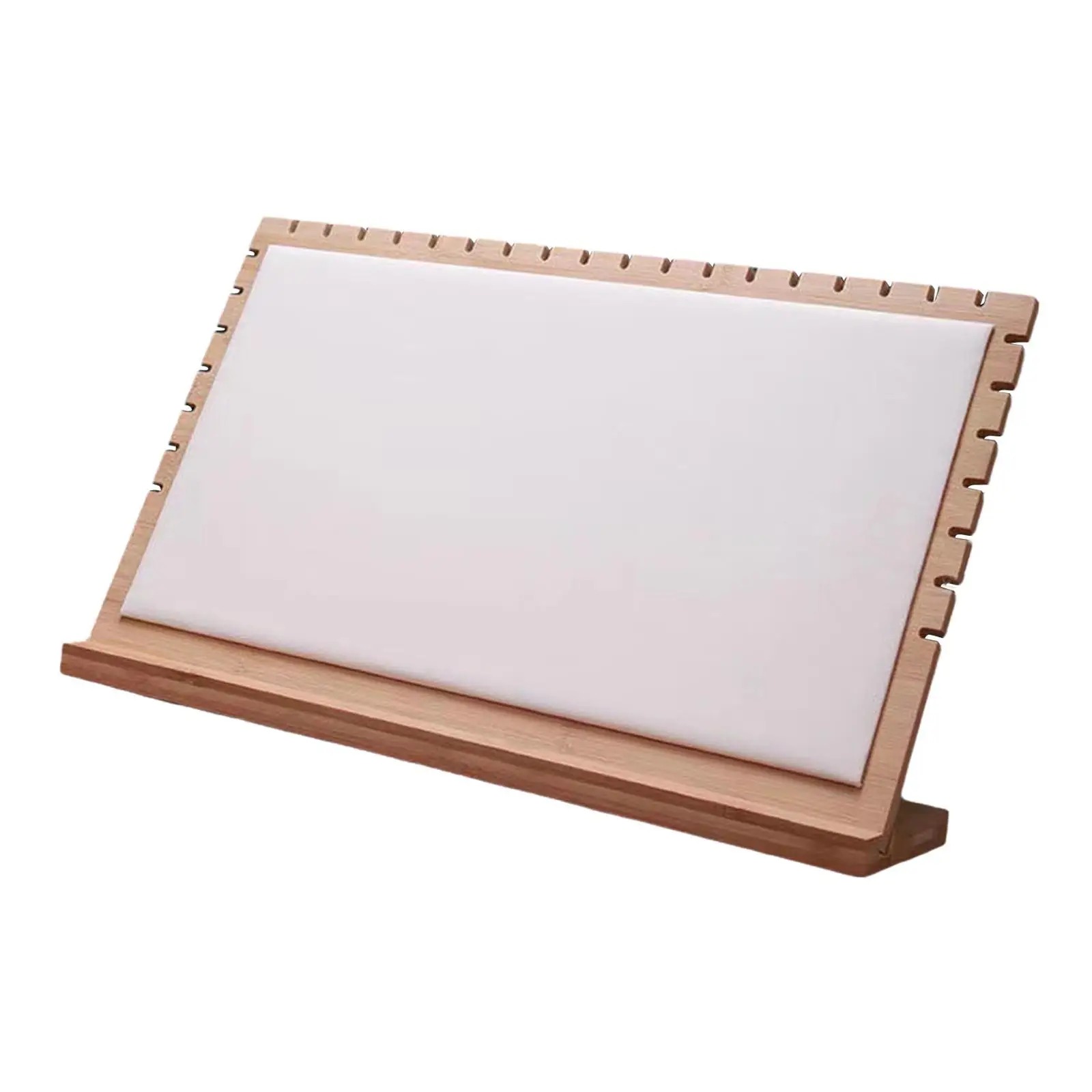 

Necklace Display Board Mat with Base Wood Jewelry Display Stand Necklace Organizer for Pendant Chains Necklace Bracelet Showcase