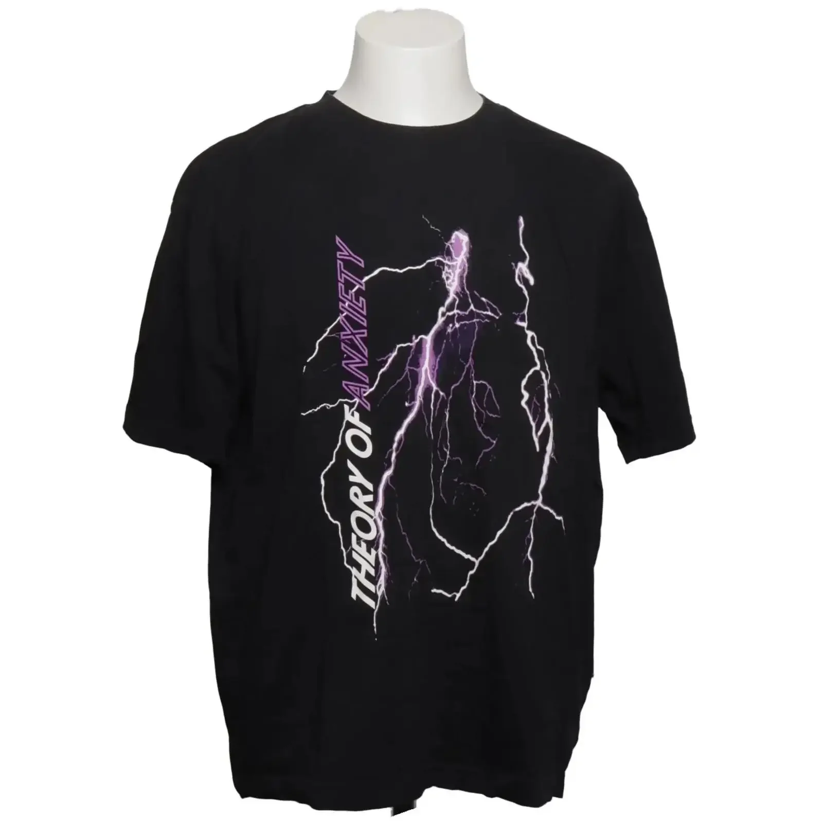 Camiseta Wasted Paris Talla L Negra Multicolor Algodón Estampado 6Ee Vintage Lavado Suave Ligeramente Casual Ropa de Diseñador
