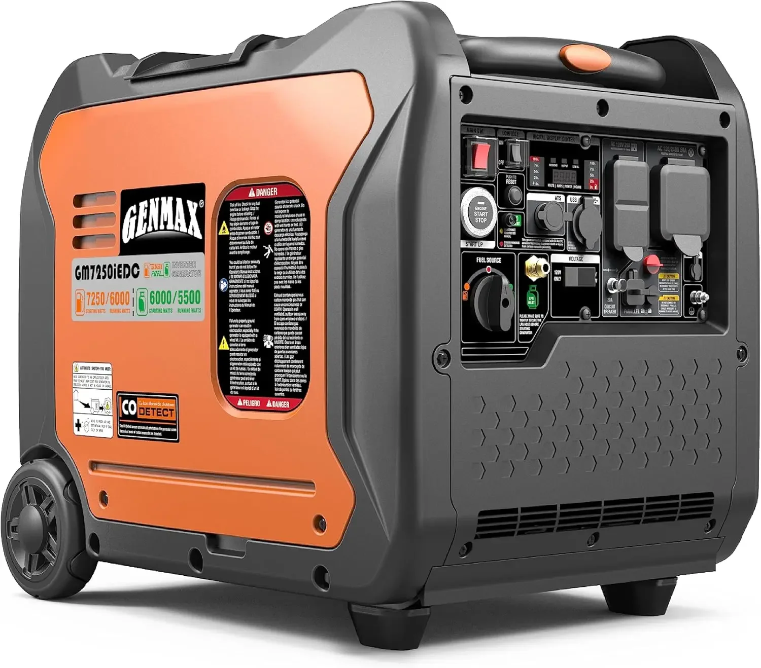 Portable Generator, 7250W Super Quiet Dual Fuel Portable Engine with Parallel Capability, Remote/Electric Start, Ideal