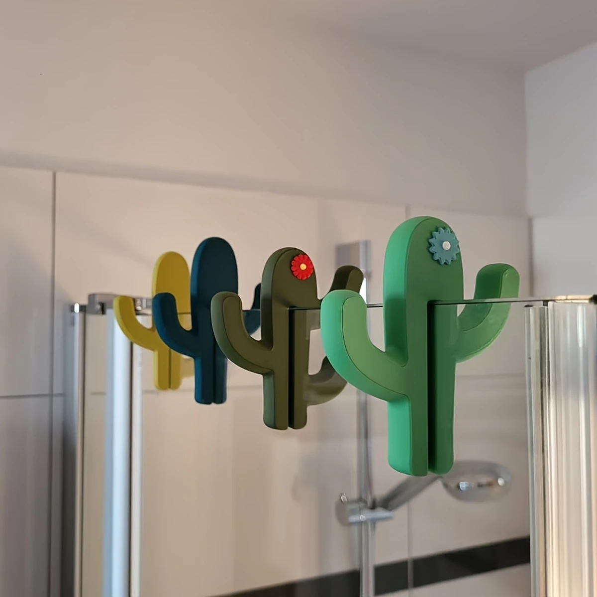 1 Stück Kaktus-Badezimmer-Aufbewahrungsregal – Türhängender Organizer, für Toilettenartikel und Handtücher – Türmontage-Dekoration – Toilettenartikelhalter