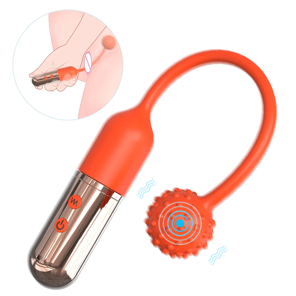 Soft Silicone Pink Ball Silicone Loveegg Orange Breast Vibrator Clitoris Stimulate Vagina Vibrator Sex Toy for Woman