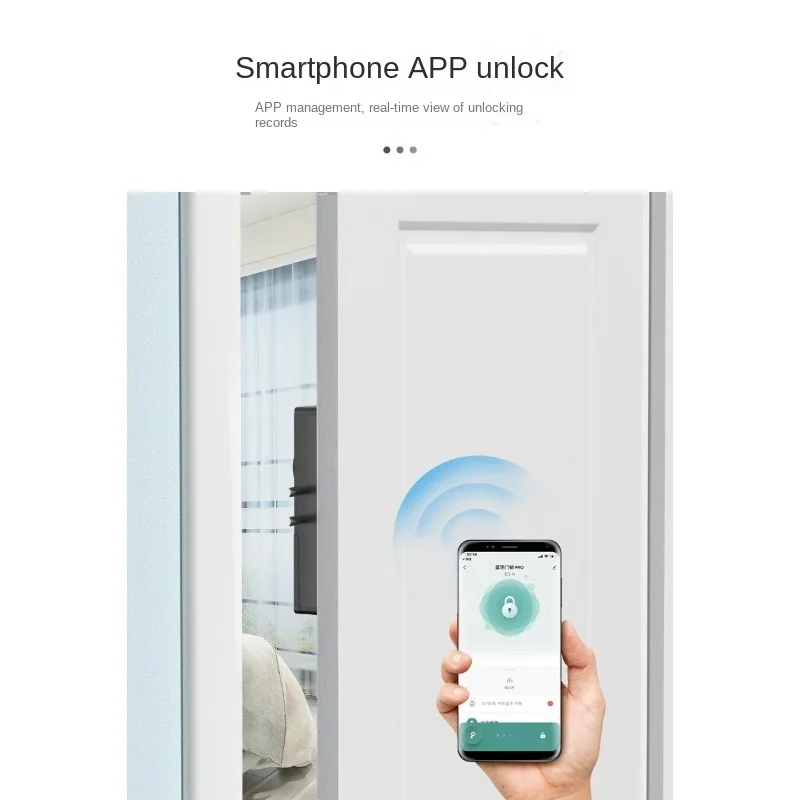 Tuya Smart Lock APP IC Card Unlock Invisible Door Lock Smart Electronic RFID Lock Indoor Wooden Door Burglar Door Locks