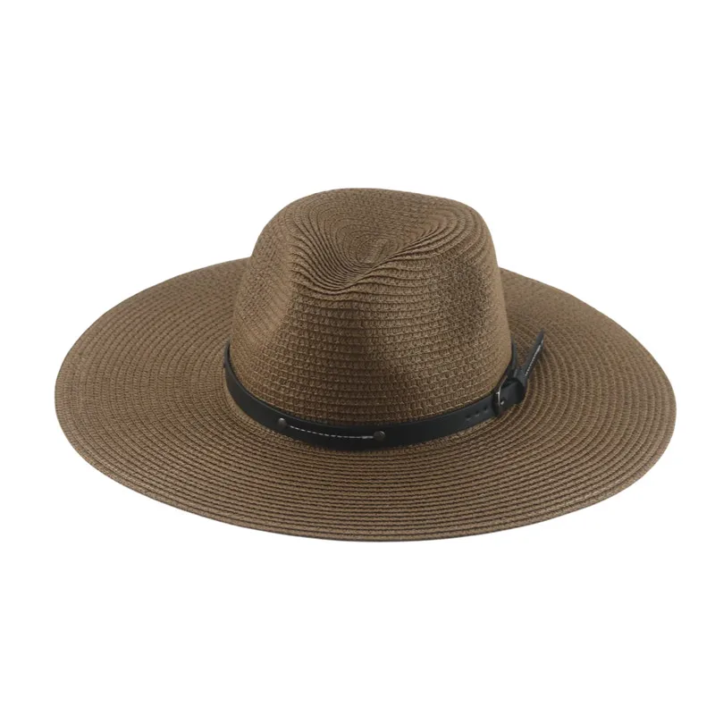 Hat Beach Hats for Women Bucket Hat Wide Brim 11cm Straw Hat Summer Khaki White Outdoor Panama Women Men Caps Gorras Para Mujer