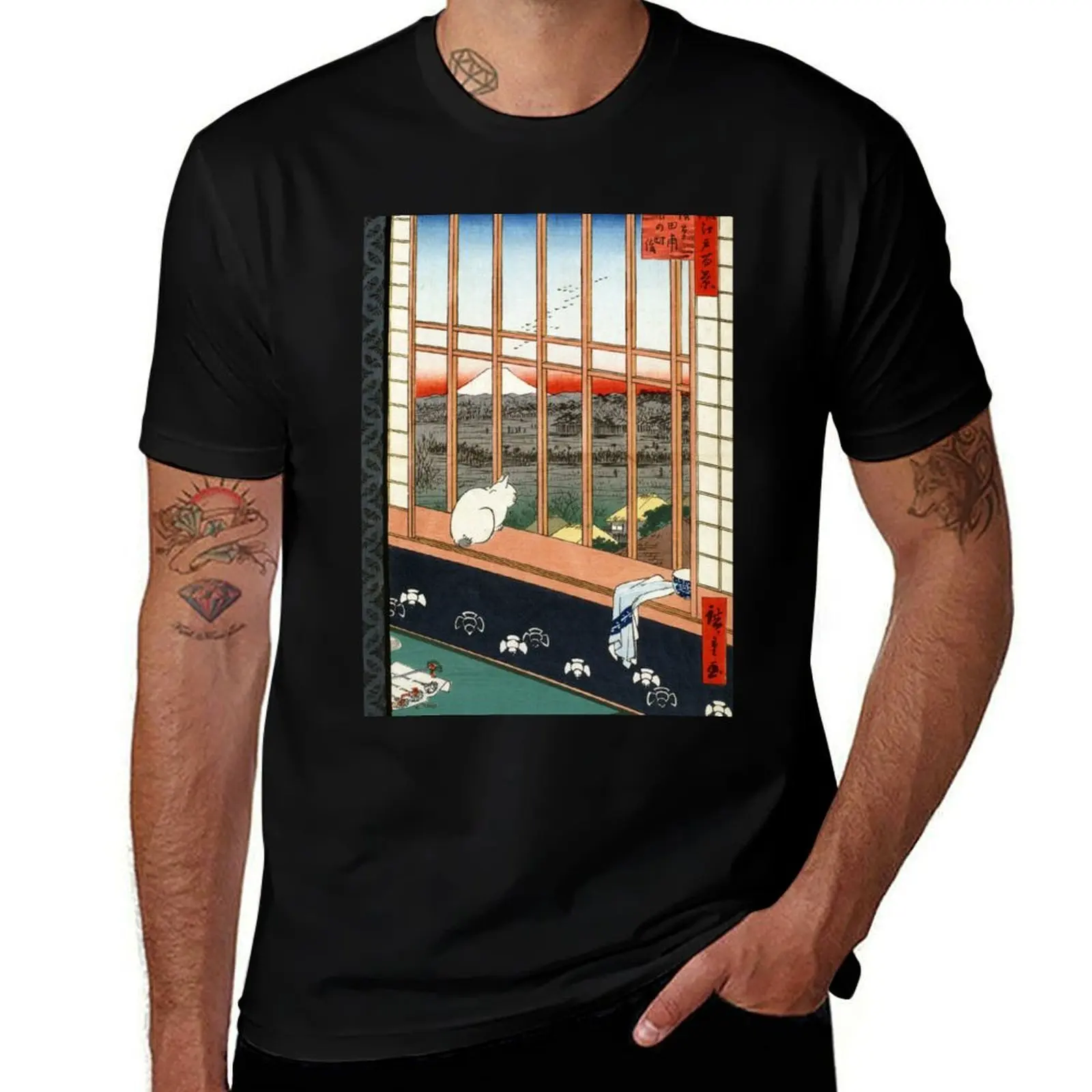 

Hiroshige Asakusa Ricefields and Torinomachi Festival T-Shirt man t shirt graphic t shirts with prints T-Shirt