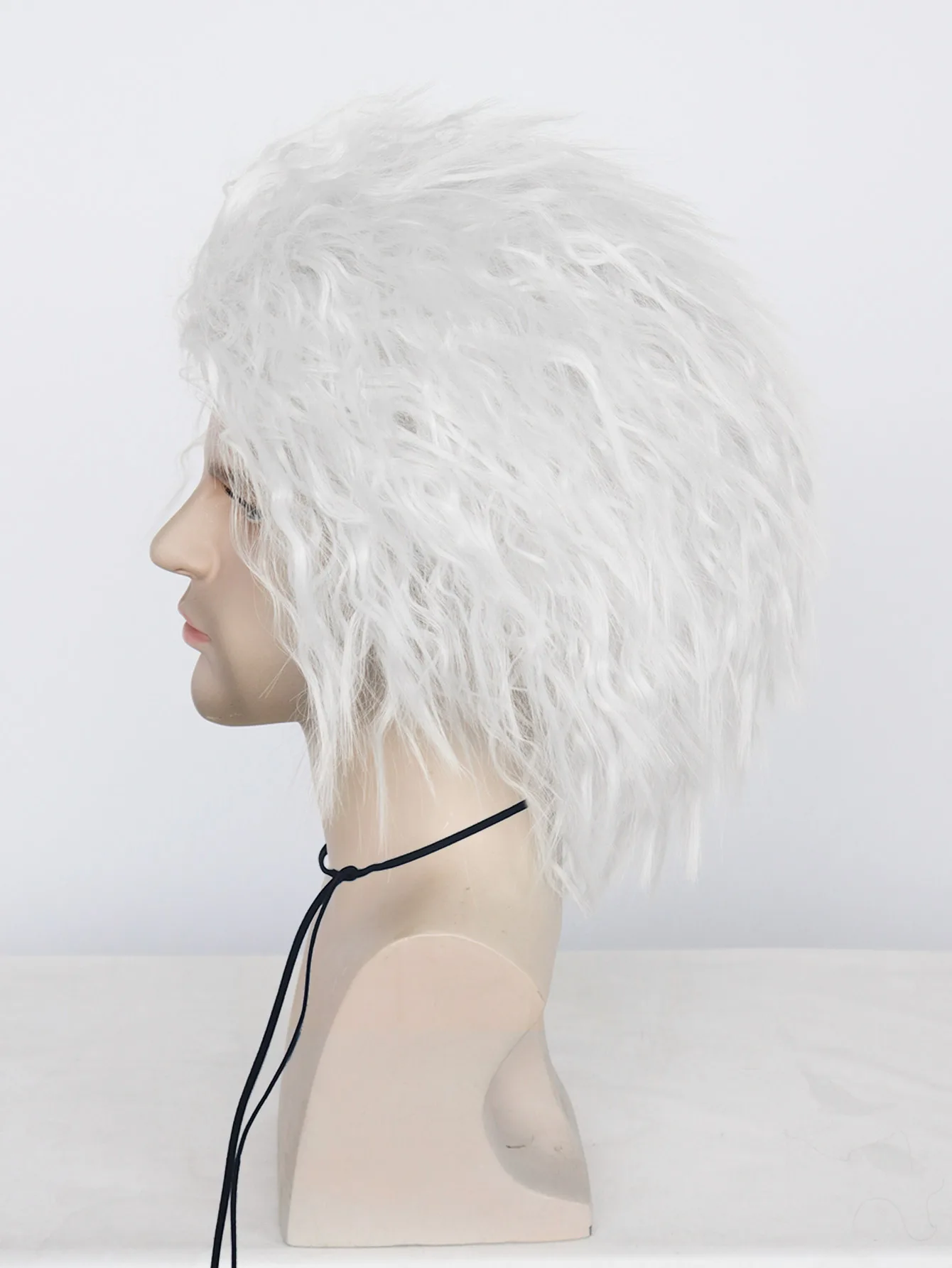 Synthetic Short Wavy White Old Man Wig Cosplay Wig for Party Halloween Music Festival, Thanksgiving Day Christmas ,Dress Up Wig