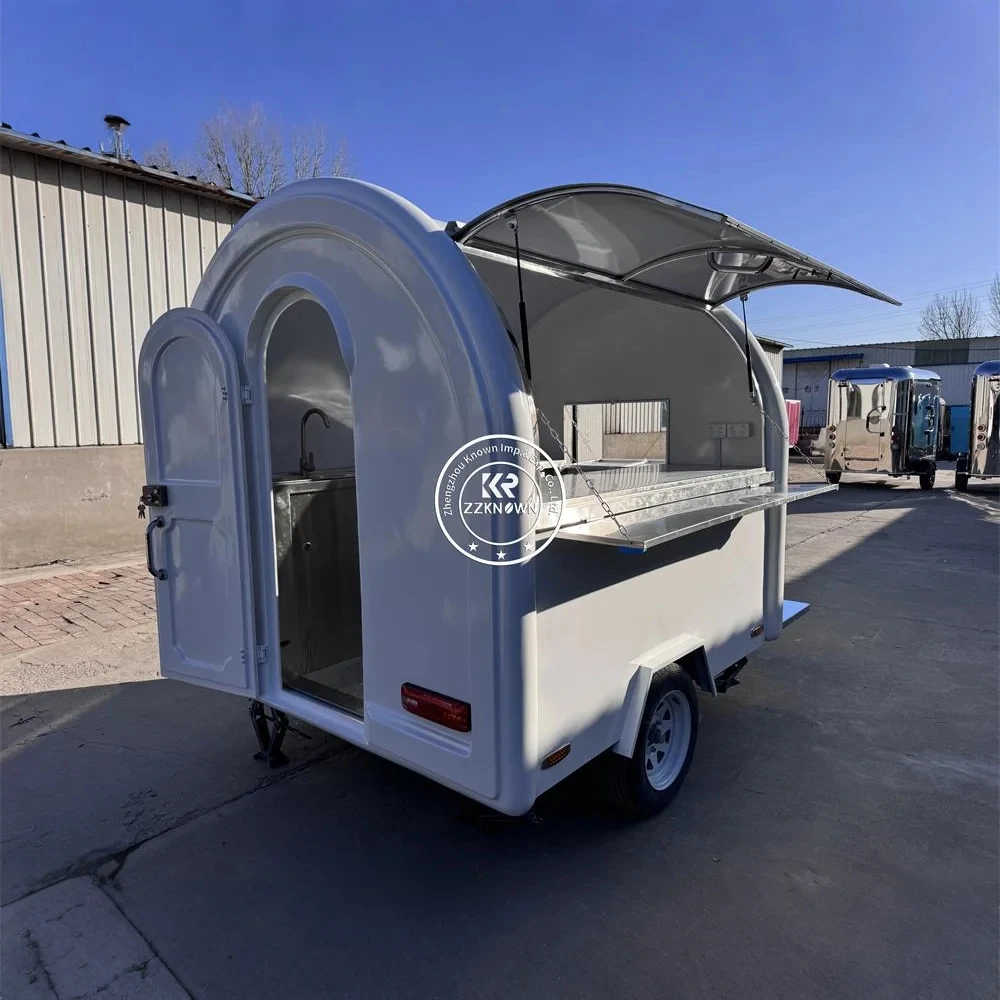 

Тележка для еды Мобильный высококачественный мобильный прицеп для еды Концессия Индивидуальный мобильный грузовик для еды для хот-догов с полной кухней