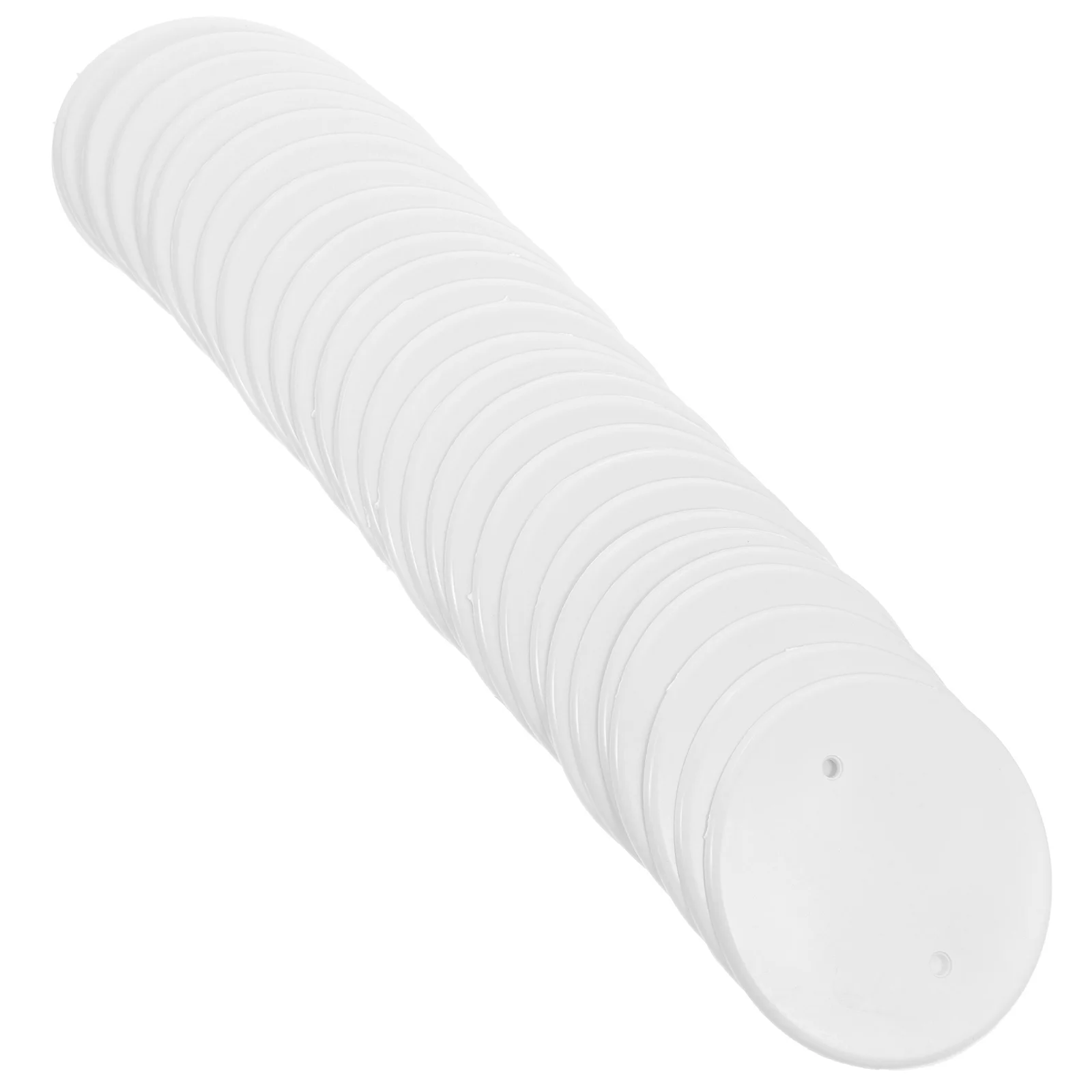 30pcs White Octagonal Covers Outlet Panels Junction Boxes Wall Hole Covers Ceiling Blank Covers Round Socket Plates Wire