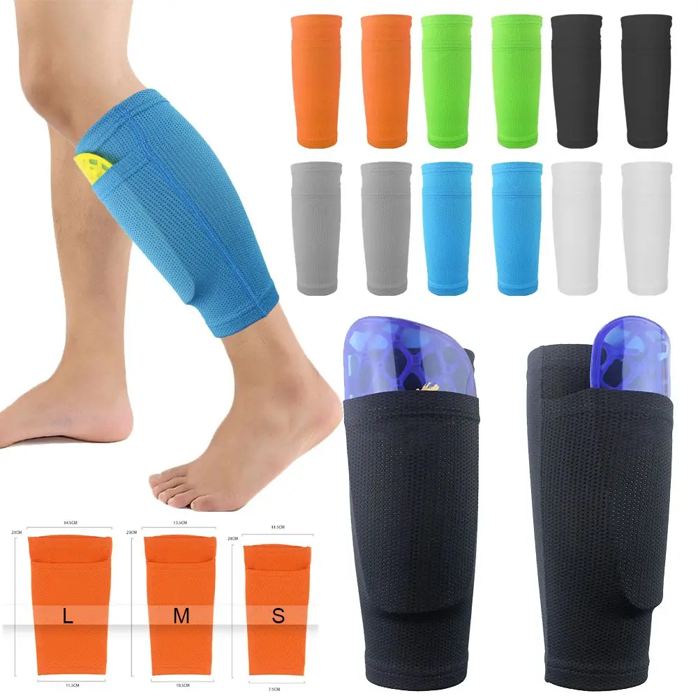 Pocket Sports  Boys Men Leg Guard Sleeves Football Shin Holder Instep Socks Soccer Shin Pads Cover