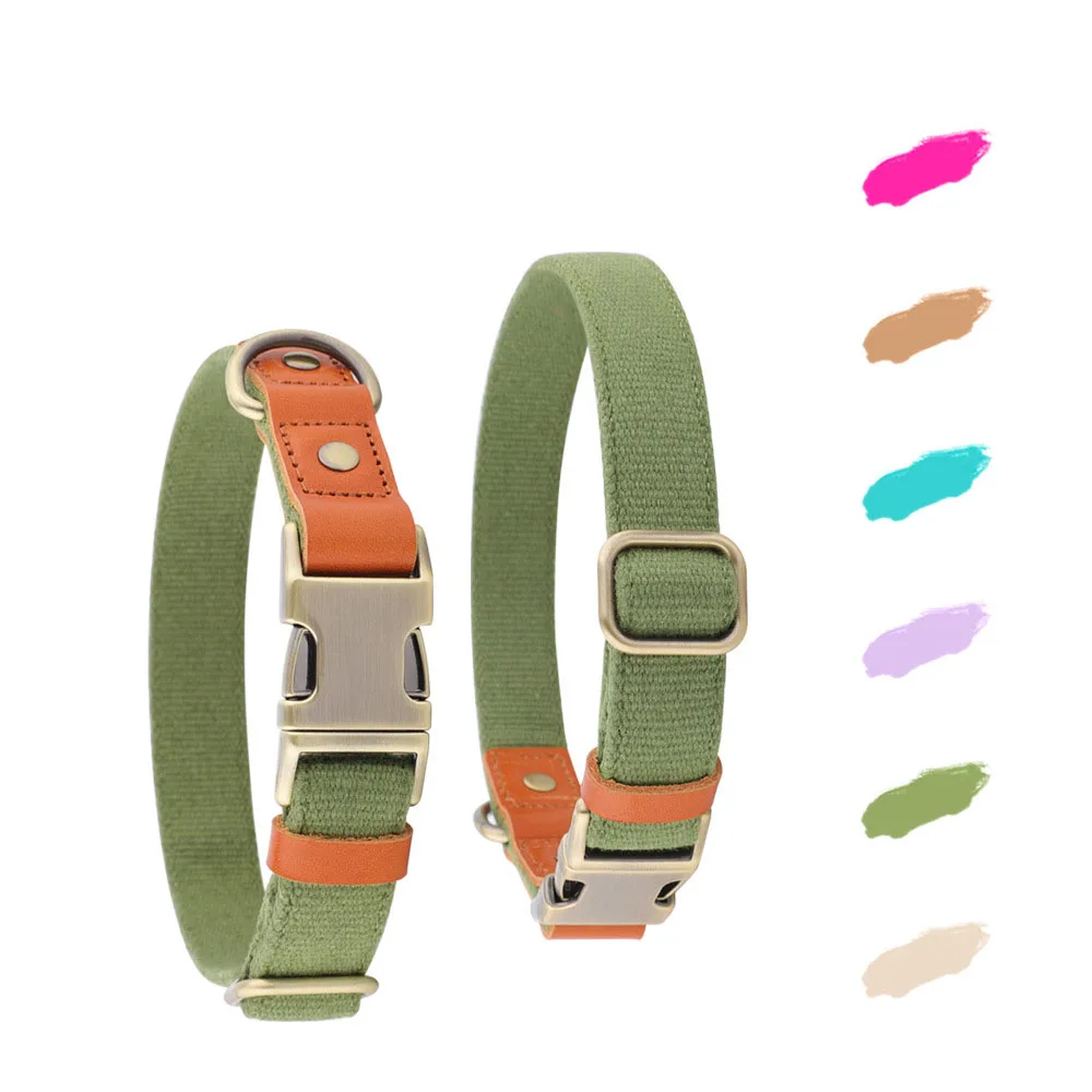

PU Leather Dog Collar Engraved Dog Collars Adjustable Pet Buckle ID Necklace Durable for Small Medium Large Dogs Pug