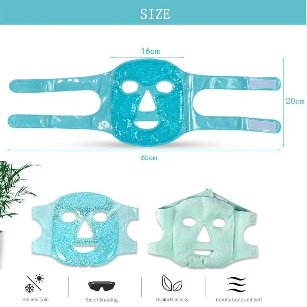 Łagodzi zmęczenie Ice Gel Eye Face Mask Reduce Face Puff Gel Beads Compress Sleeping Ice Pack Zimne i gorące ciepło Wielokrotnego użytku