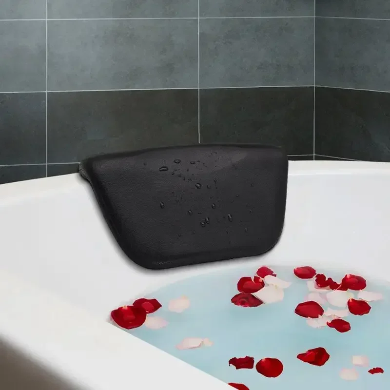 Cuscino per vasca da bagno Hot-Spa cuscino da bagno in PU con ventose antiscivolo, poggiatesta ergonomico per Spa per la casa per rilassare la