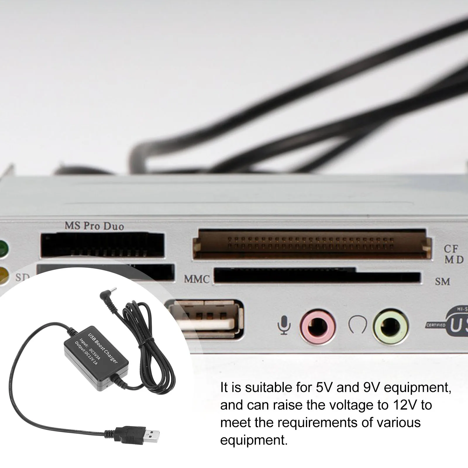 

5V to 12V Boost Converter USB to 12V Adapter Stable Voltage Step Up Cable Power Supply USB Cable Dc Power Cord