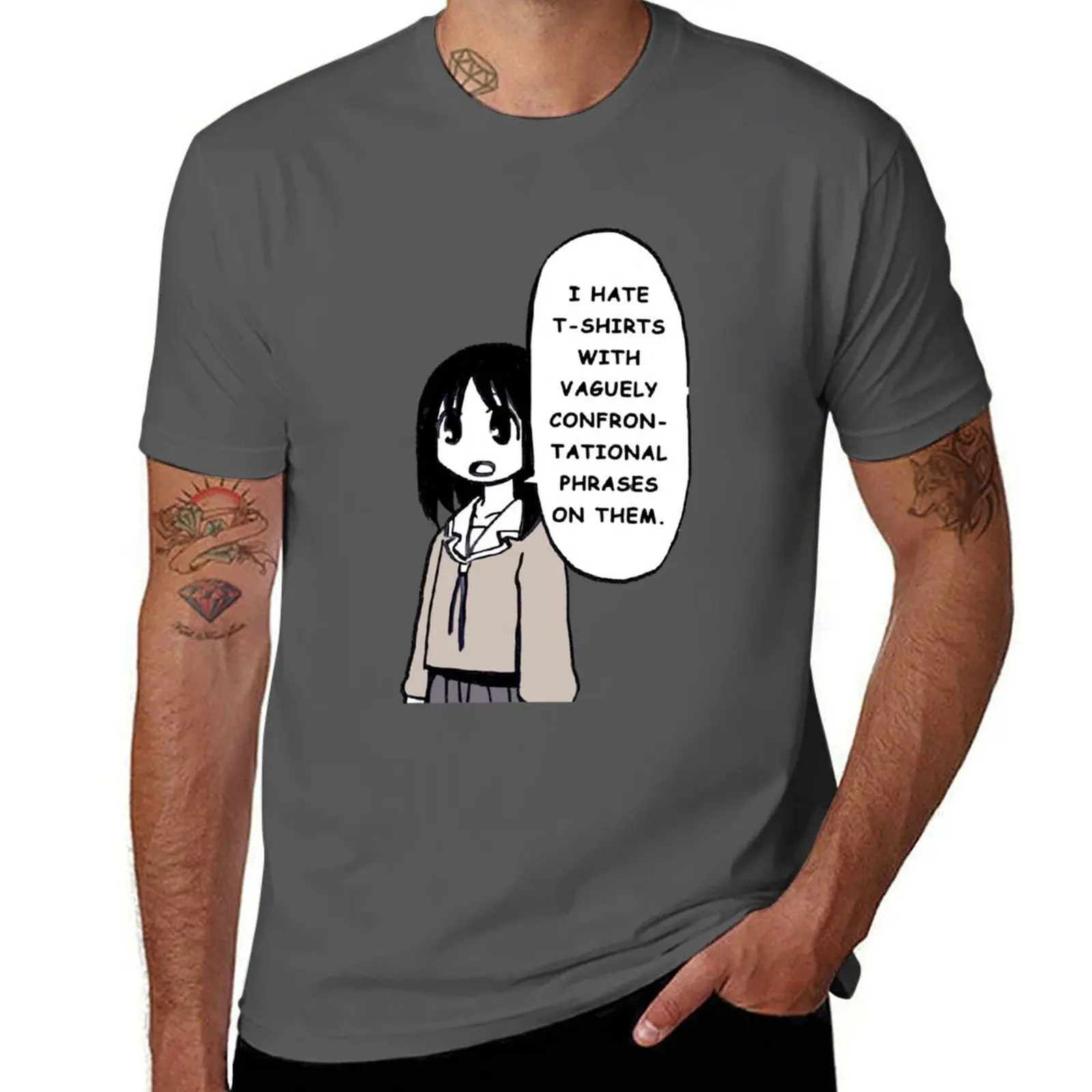

I draw that panel of osaka saying she doesn_t like rude shirts azumanga daioh T-Shirt man t shirt cotton T-Shirt