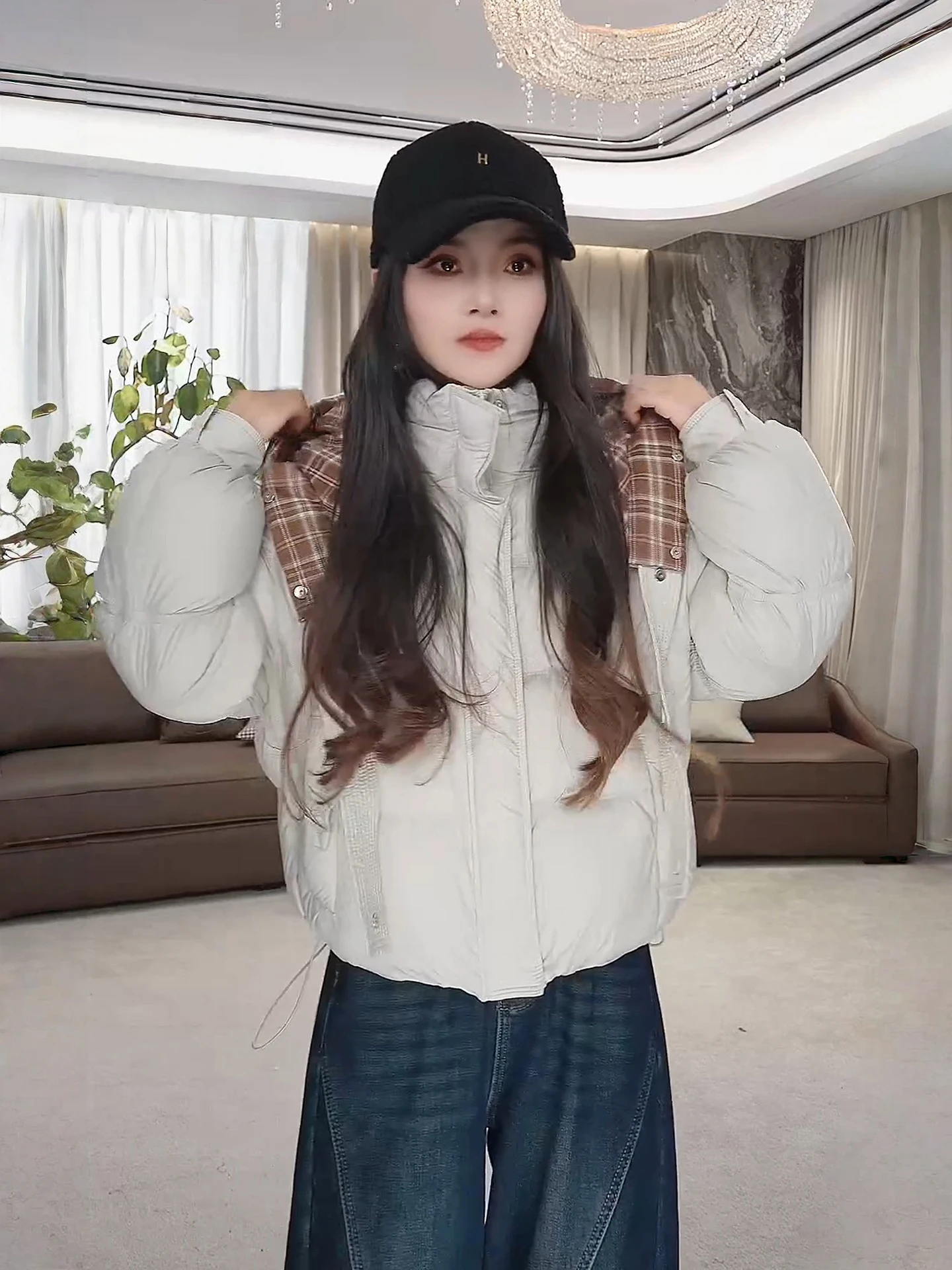 

Winter Faionable ort Warm Du down Jaet Versatile Outerwear Unique Design Ladies' Nylon Fabric Coat with Hood Removeable