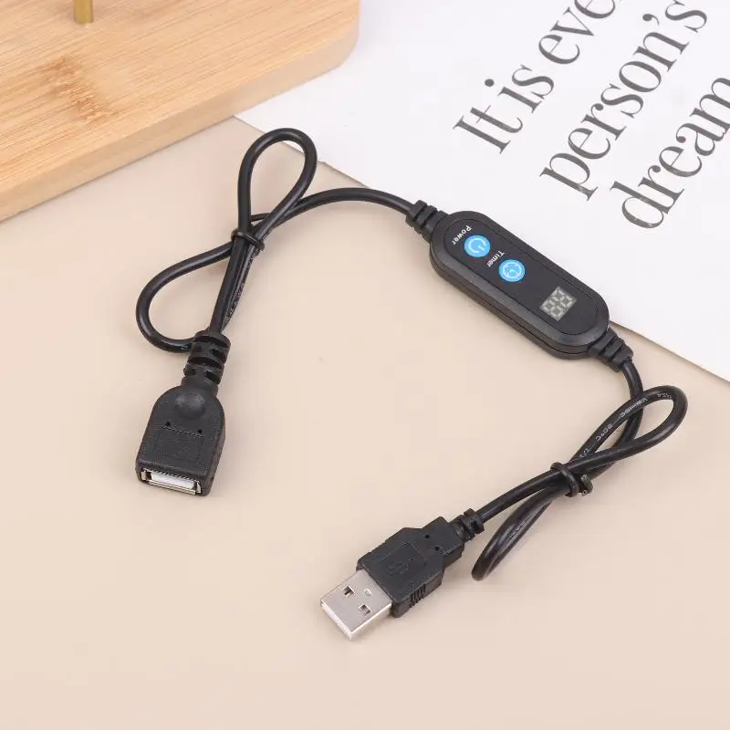 2PCS USB Countdown Timer Cord Digital Timer Switch Cable Auto Cutoff Connector Controller Timer Switches LED Strips Fan Motors