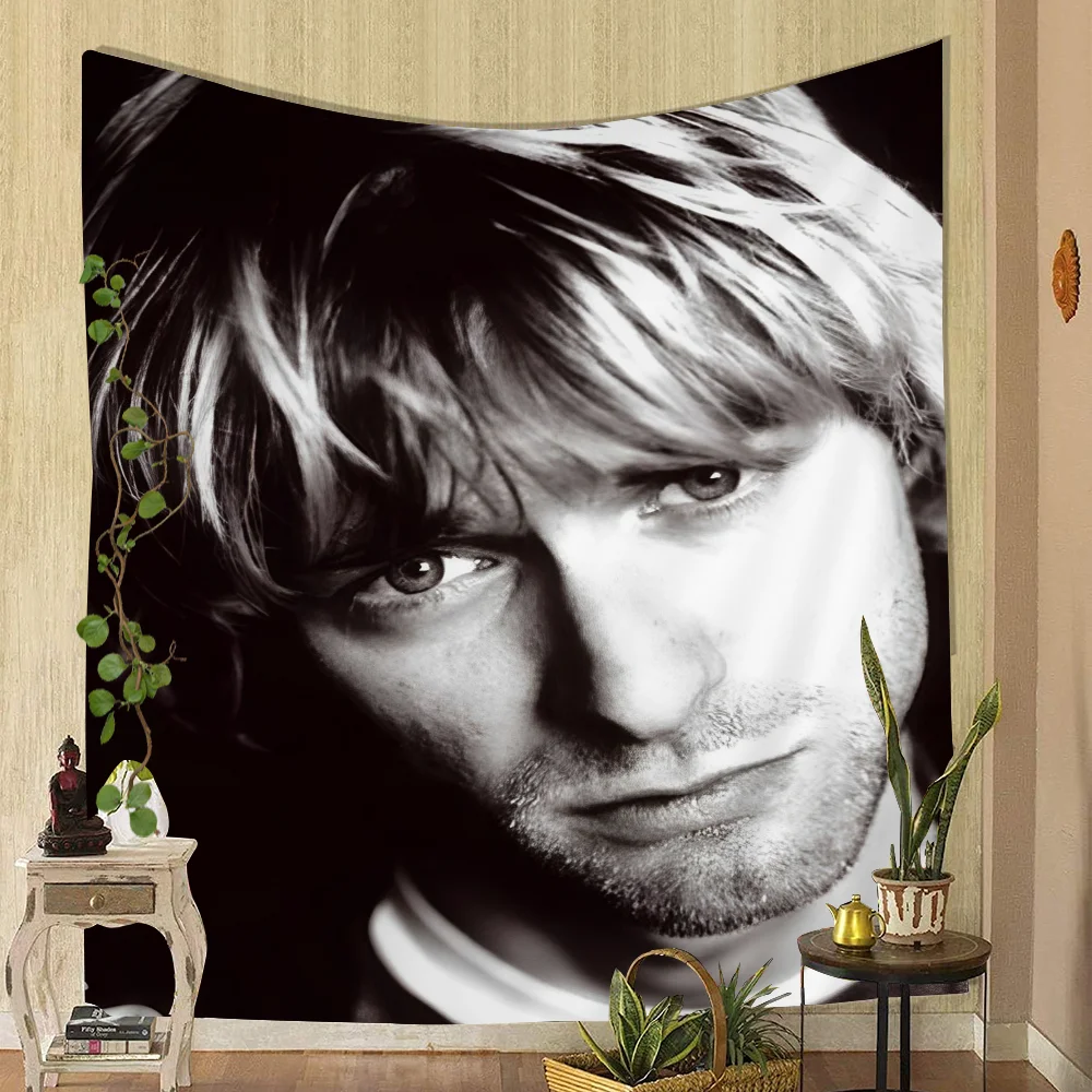 

Singer K-Kurt C-Cobain Hippie Wall Hanging Tapestries Bohemian Wall Tapestries Mandala INS Home Decor