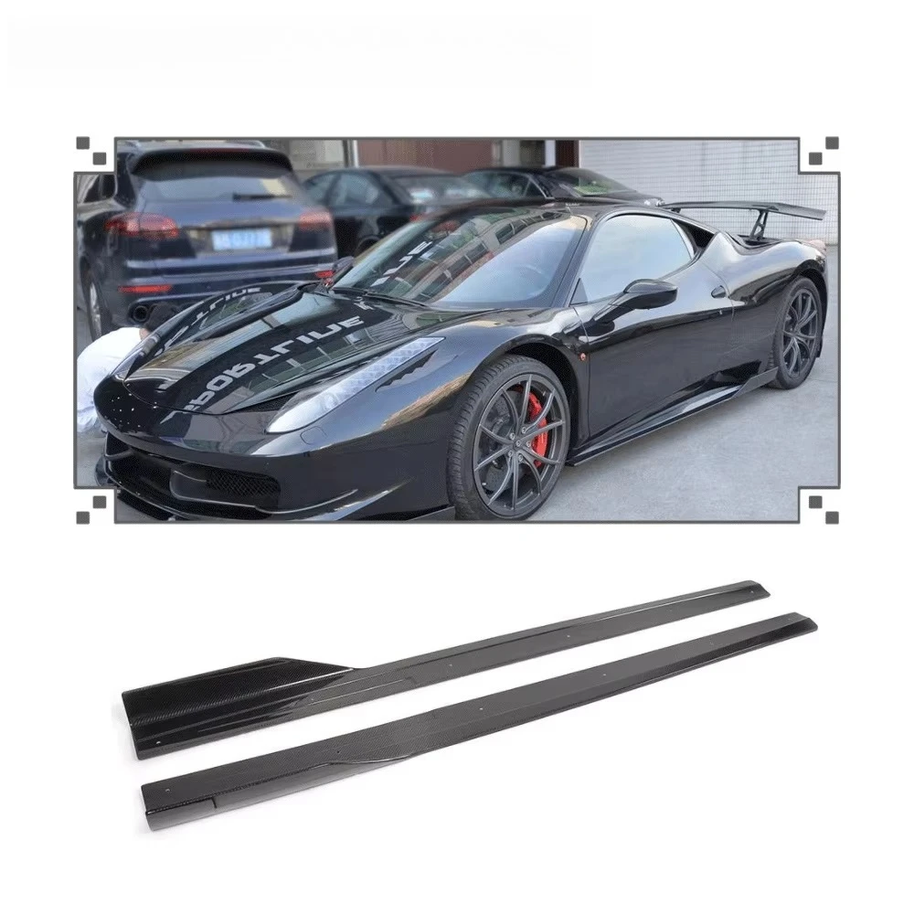 

Fit for 458 Italia Spider Berlinetta REAL CARBON Side Skirt Extension Lip