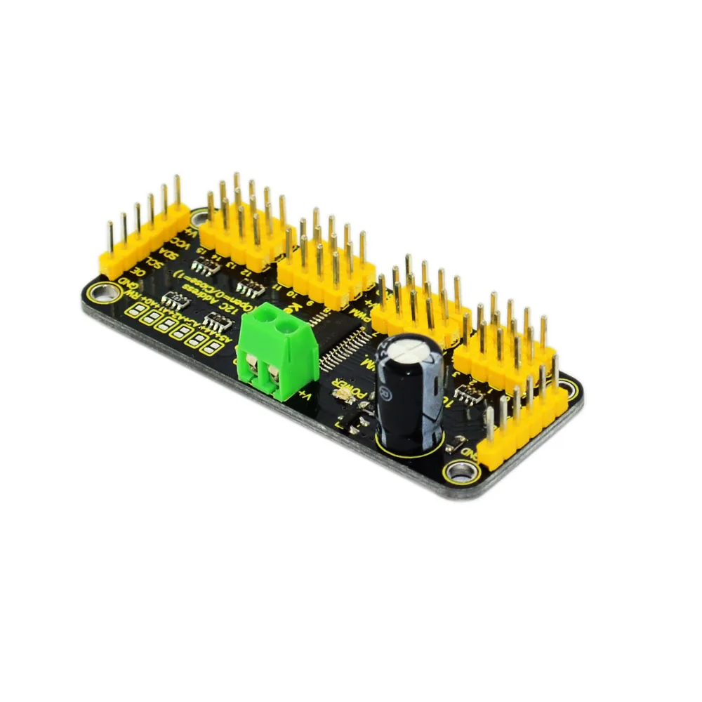 Keyestudio 16-Channel 12-BIT PWM/Servo Driver - I2C Interface For Arduino With A Clock Completely Free Running Driver