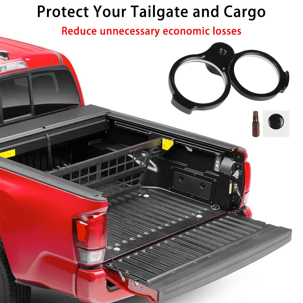 ​Tailgate Anti-Theft Lock For Toyota Tacoma 2005-2015 Tailgate Locks 6061 T6 Aluminum Black New