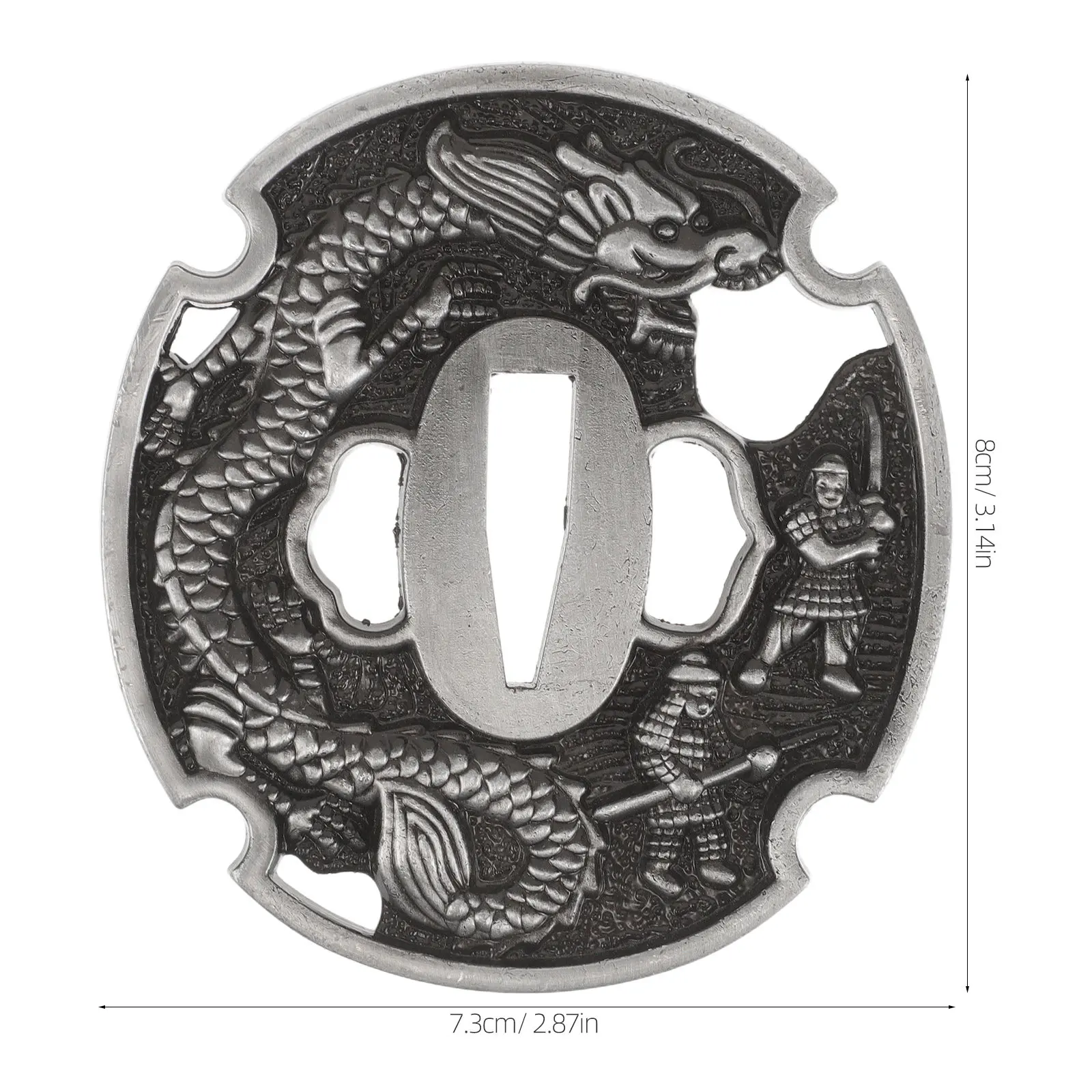 Samurai Tsuba Japanese Handguard Metal Craft Style Decorative Martial Arts Accessory Wall Art