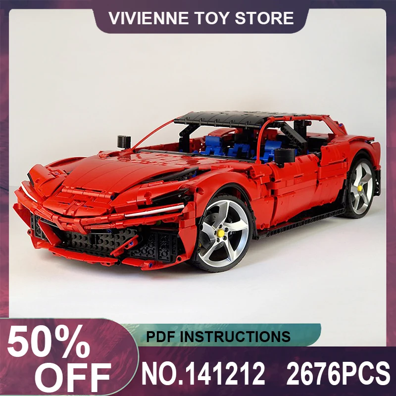 

New MOC-141212 Technical Sport Car Hypercar Comptible 42143 Building Blocks Bricks 3D Puzzle Assembly Toy Christmas Gift For Kid