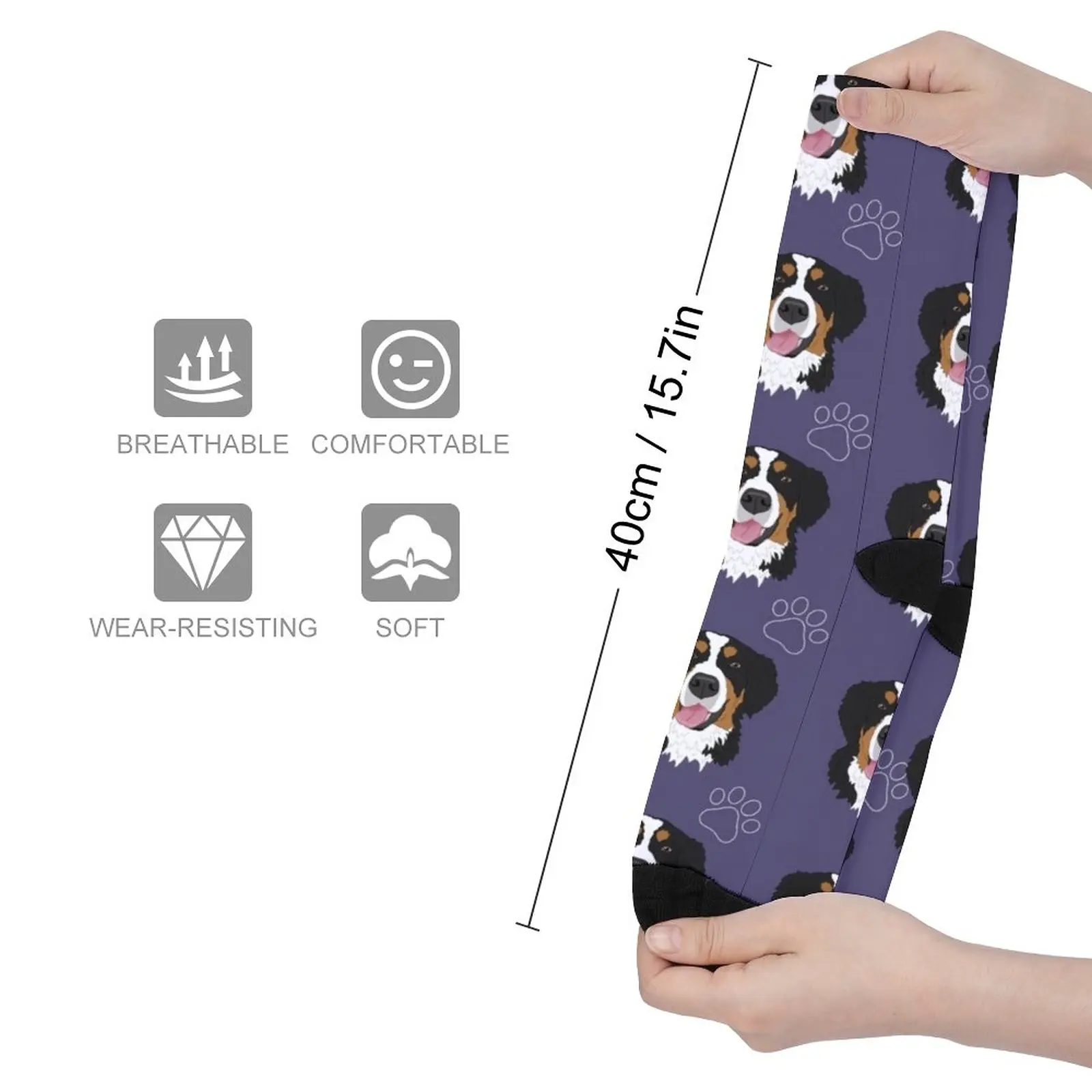 Bernese Mountain Dog Pattern Socks non-slip soccer stockings sock men basket ball