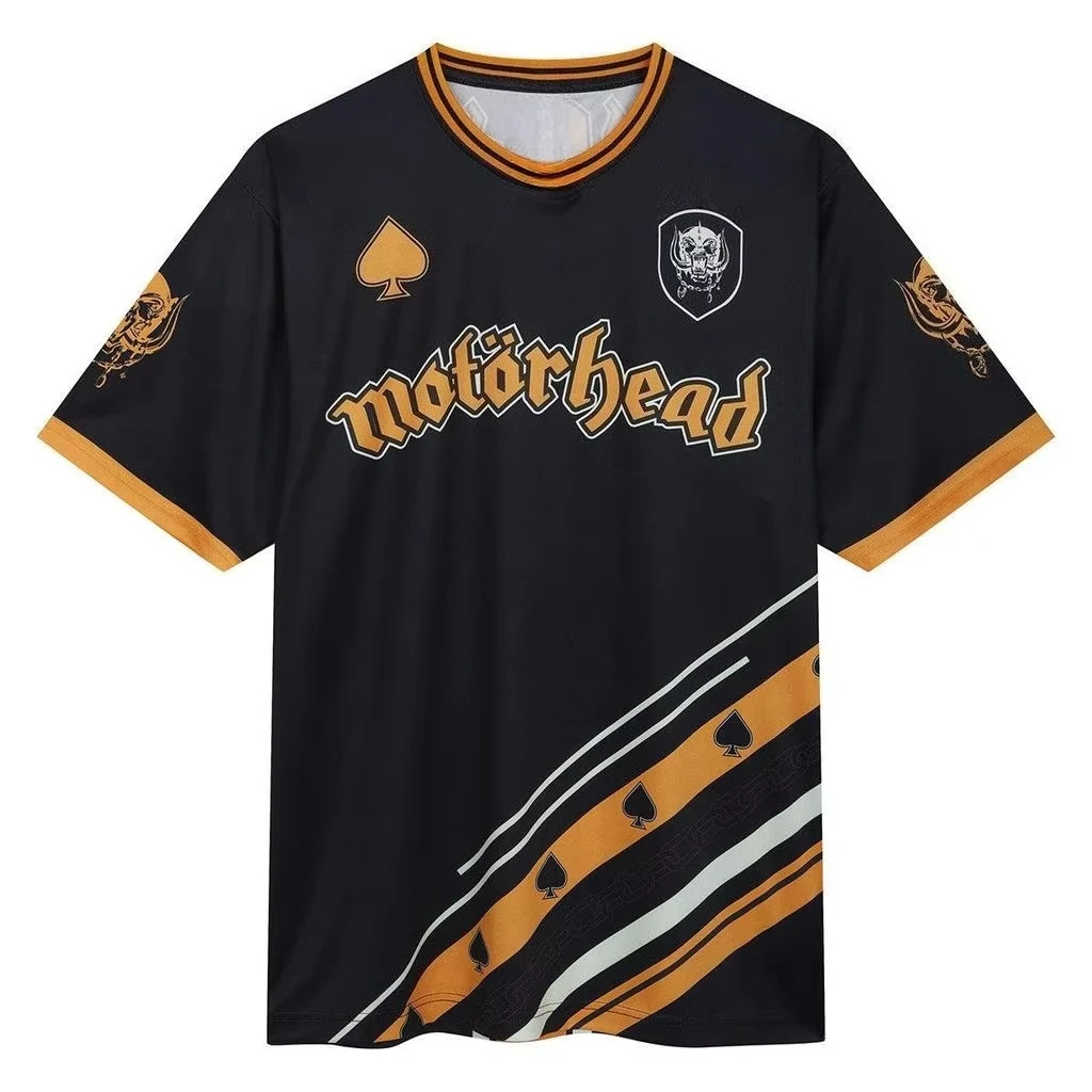 Maillot de football décontracté respirant à manches courtes pour hommes et femmes, style streetwear tendance, avec coutures respirantes, collection mode américaine 2026