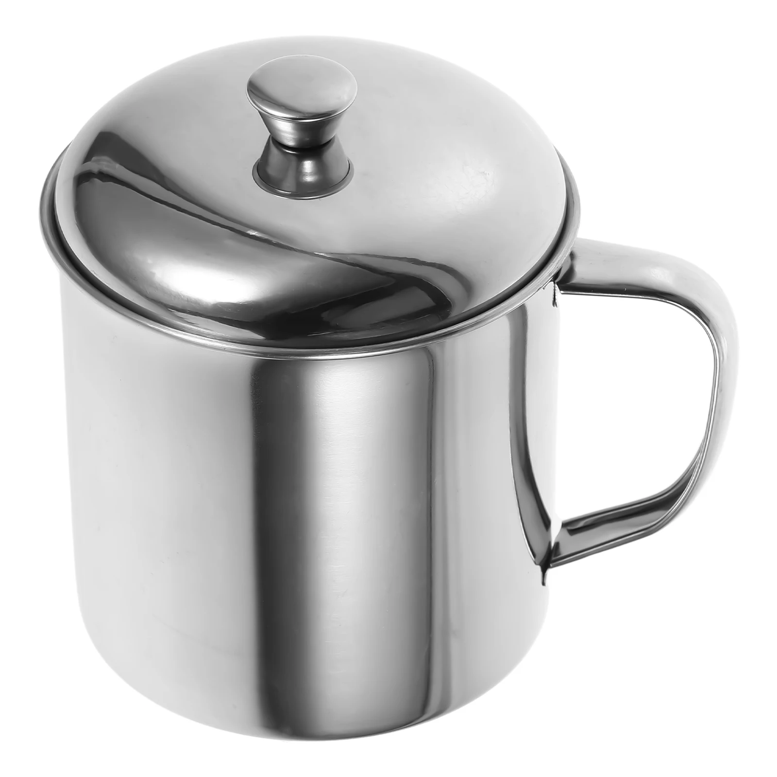 

350Ml Stainless Steel Reusable Double Layer Insulated Mug Handle Lid Hot Water Kids Thermal Camping Travel Mug