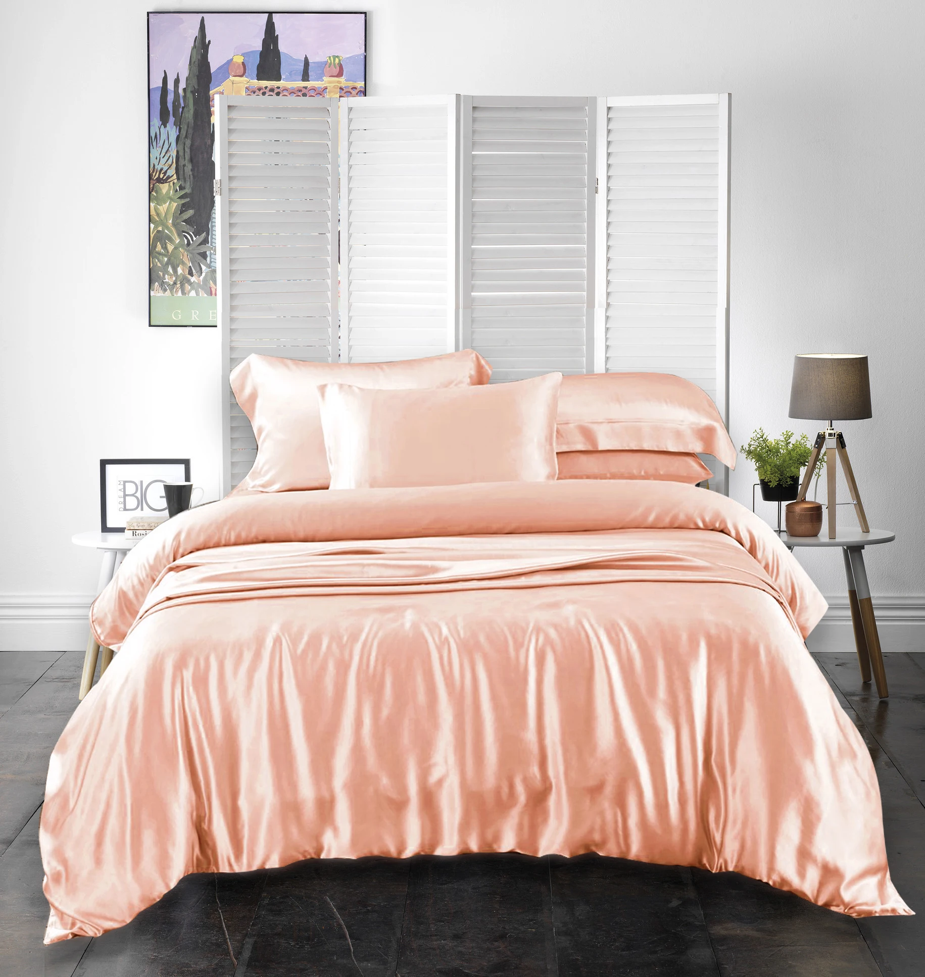 

Fitted Sheet Duvet Cover 16 Mm 100% Mulberry Silk Seamless Light Champagne Silvery Colors Customize