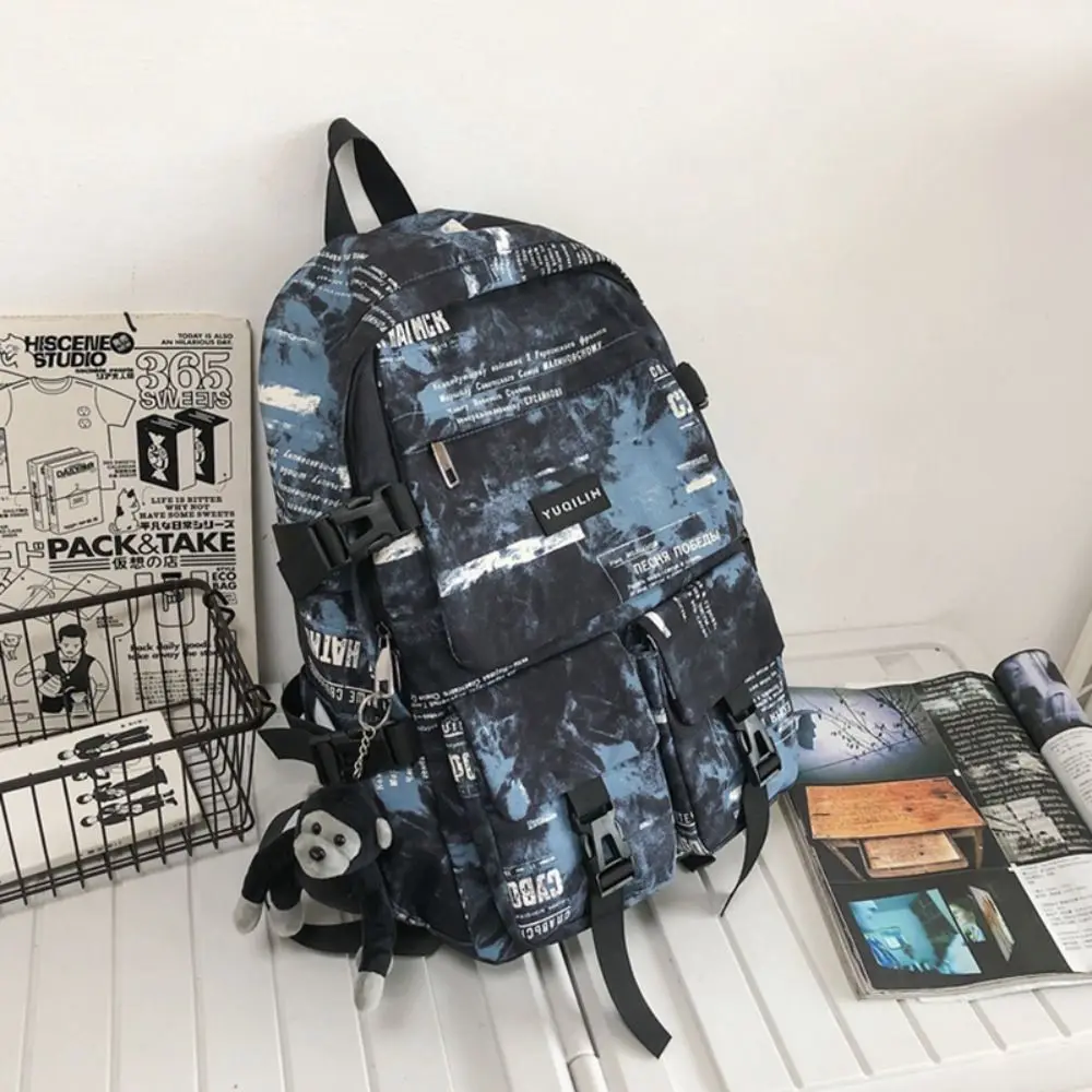 Creative Waterproof Teenage Nylon Book Bag Large Capacity Backpack Fashion Students School Bag Boys Girls Travel Backbag