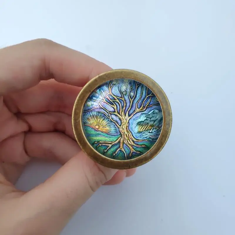 Tree of Life Cabinet Dresser Knobs pull Glass Cabochon Knob Domed Cabinet Knobs Furniture Knobs