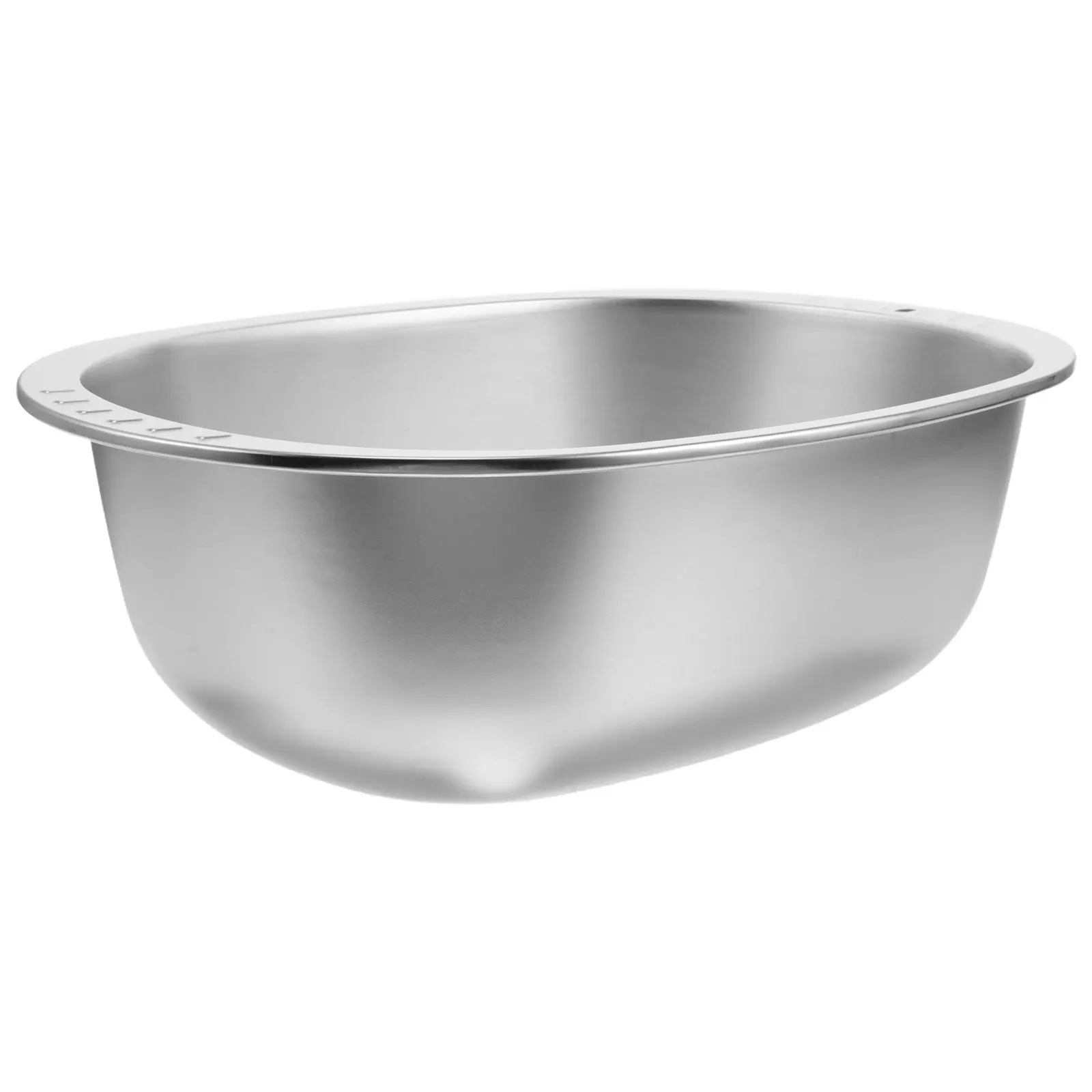 

Deep Stainless Steel Mixing Bowl Large Capacity Ergonomic Wide Rim Kitchen Utility Bowl for Baking Salad Prep Rice Rinsing