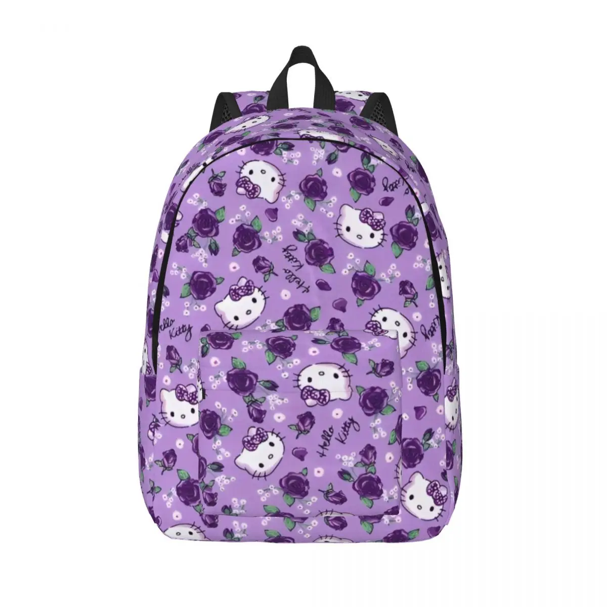 

Фиолетовый рюкзак Hello Kitty для учащихся начальной средней школы, милый рюкзак в стиле аниме для мужчин и женщин, легкий рюкзак