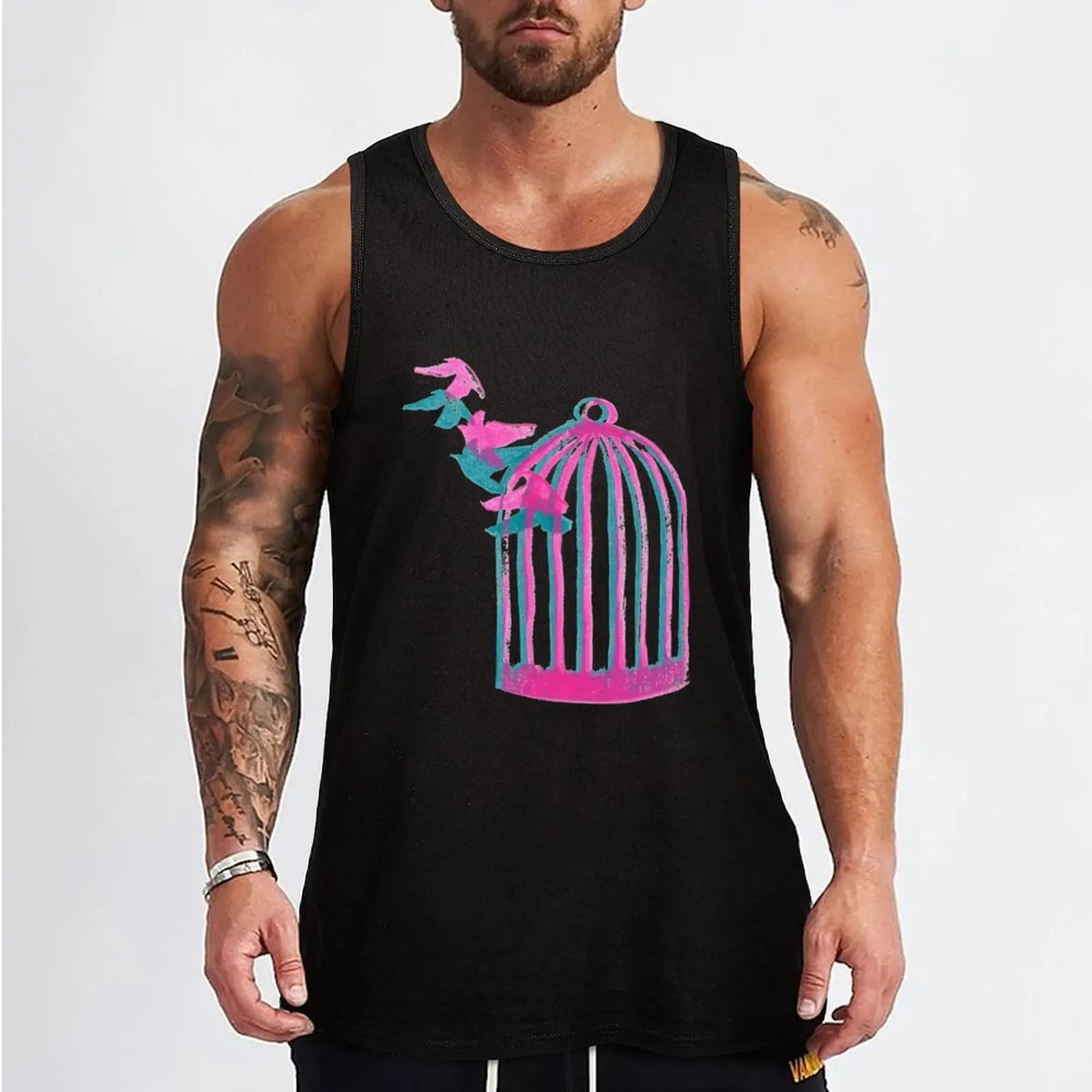 Birdcage Tank Top Men's summer clothes vest men