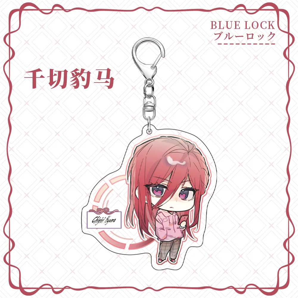 Anime BLUE LOCK Figures Chigiri Hyoma Michael Kaiser Itoshi Rin Acrylic Keychains Cute Bag Decor Pendant Birthday Gift Keyrings